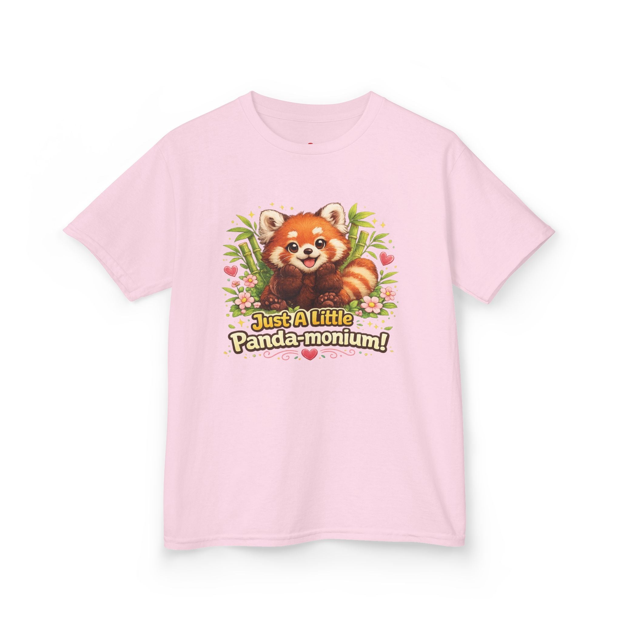 Red Panda Illustration Kids T-Shirt | "Just A Little Panda-monium"
