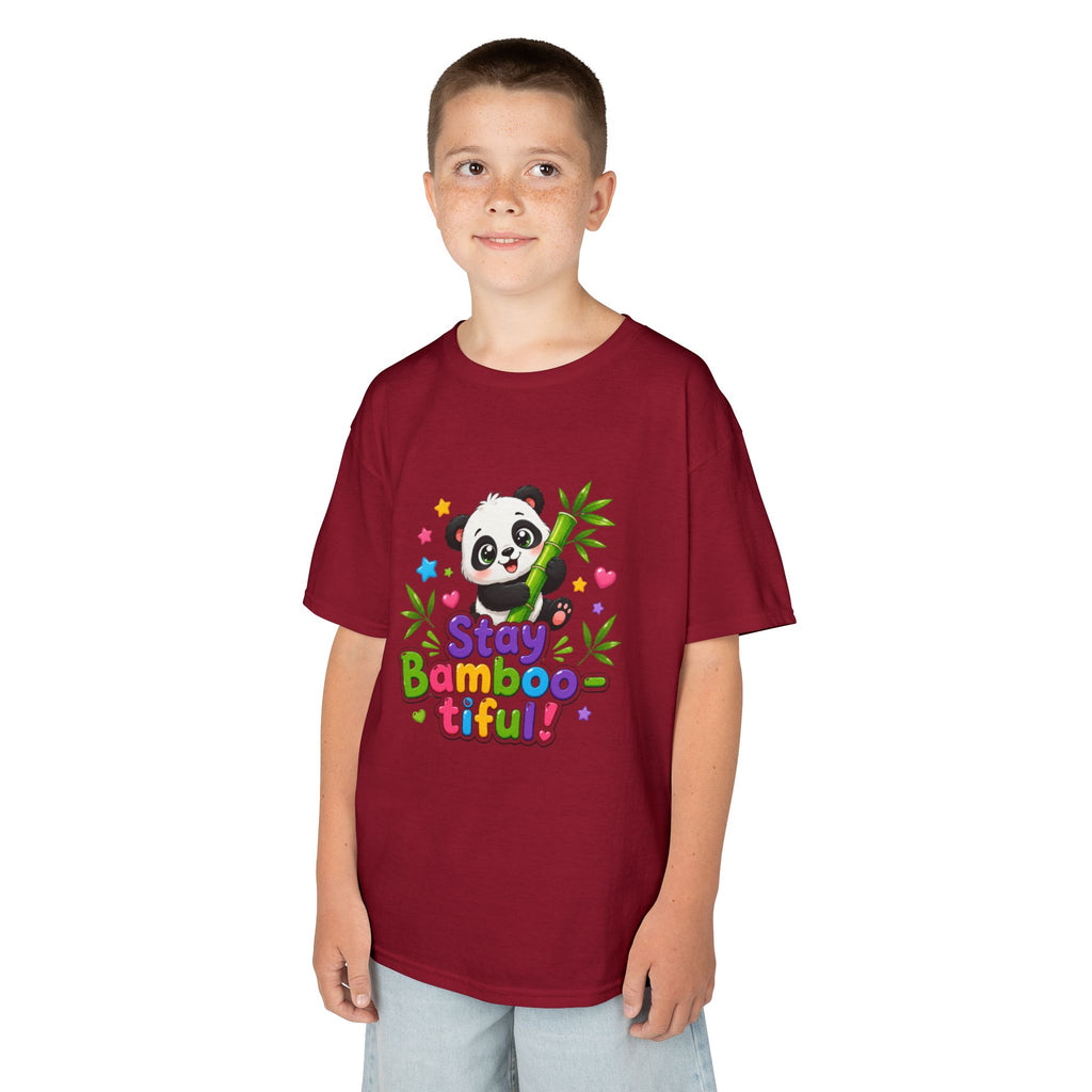 Kids Panda 'Stay Bambootiful!' T-Shirt — Cute Bamboo Forest Tee for Boys & Girls