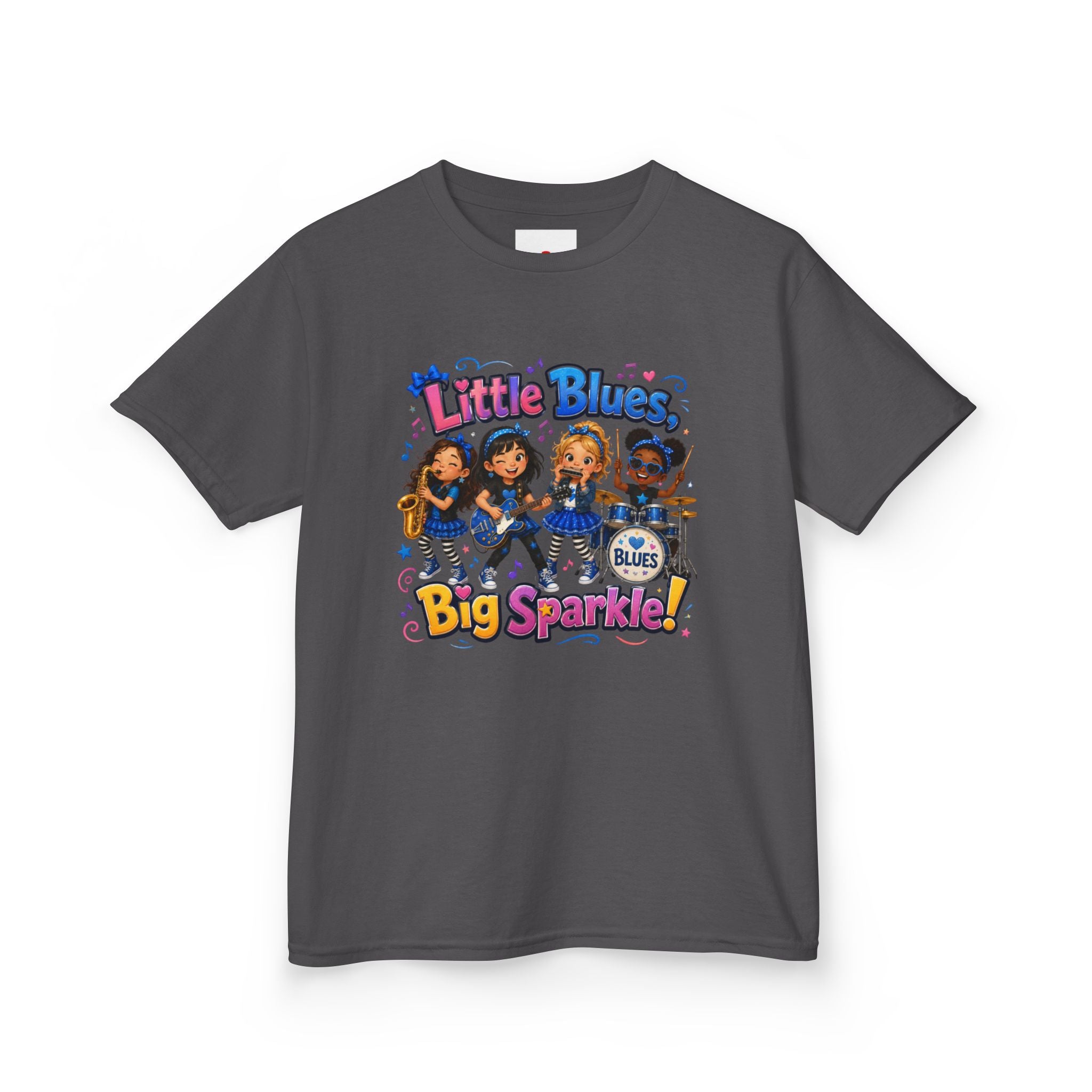 Kids Tee — "Little Blues Big Sparkle" Band Graphic
