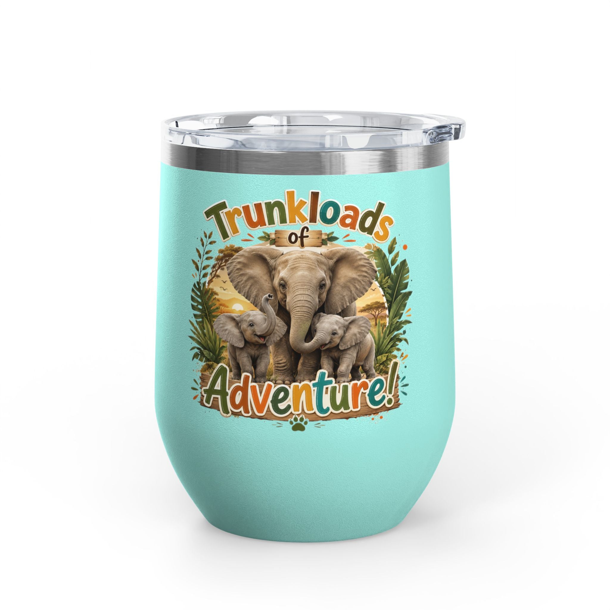 Elephant 'Trunkloads of Adventure' 12oz Tumbler