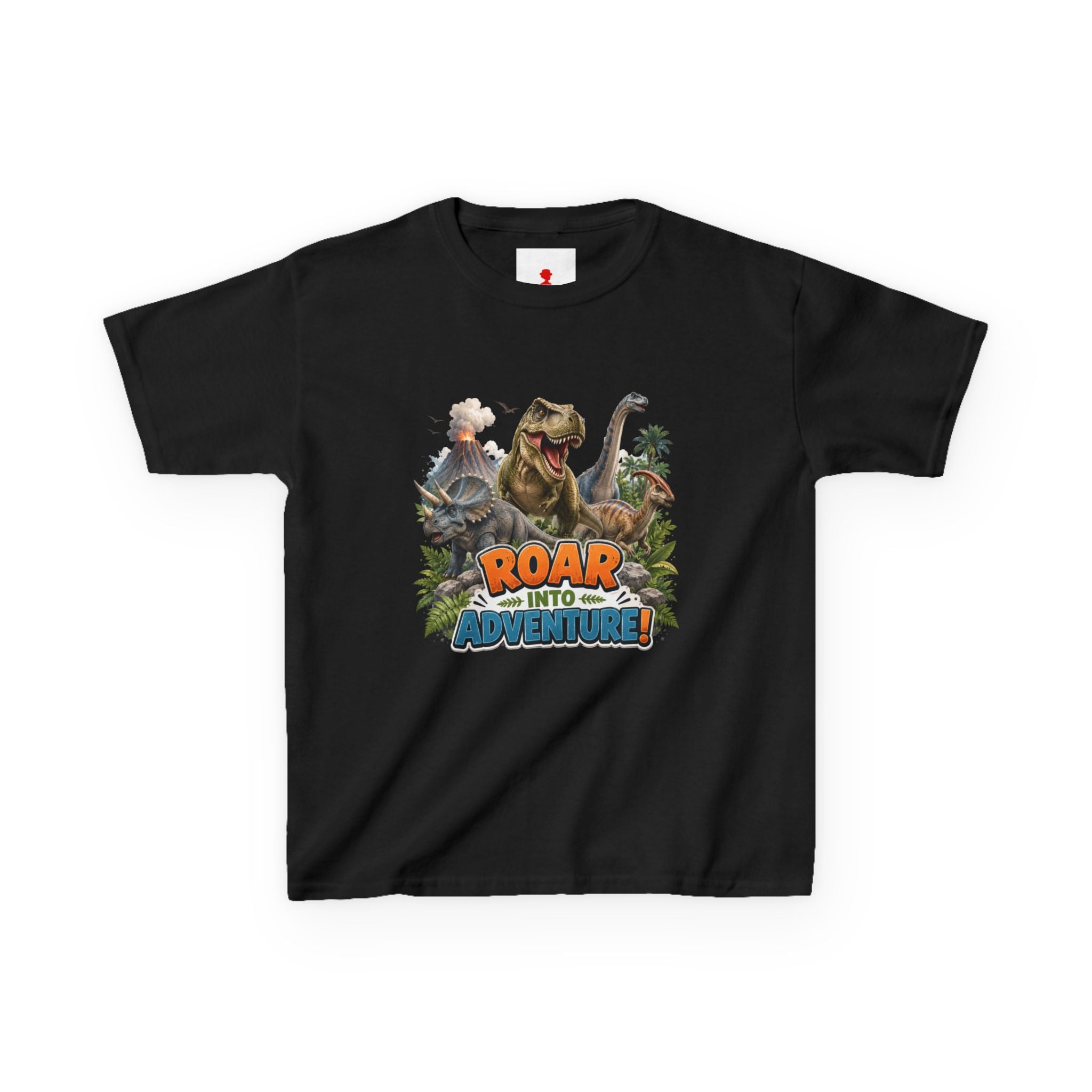 Kids Dinosaur Tee - "Roar Into Adventure" Graphic Shirt for Boys & Girls