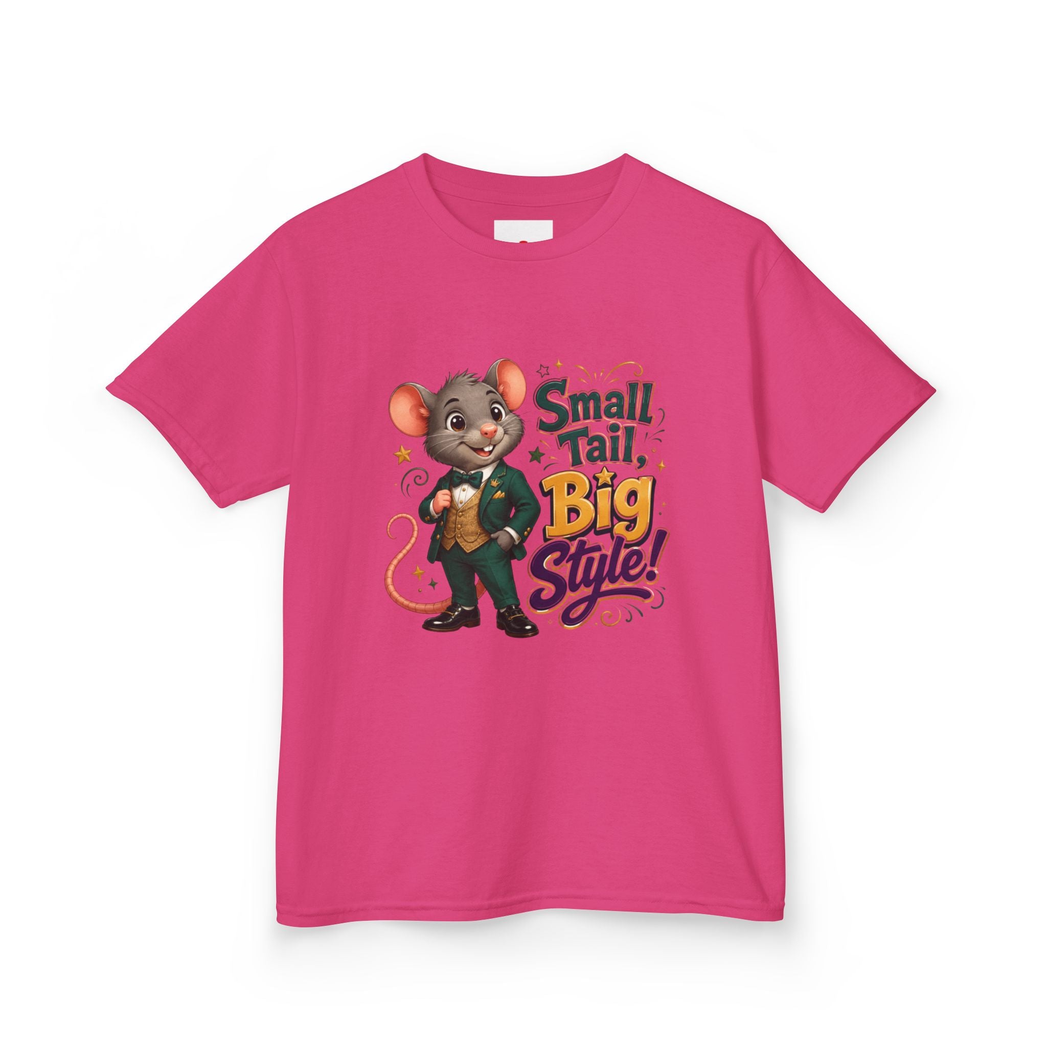 Kids T-Shirt — “Small Tail, Big Style!” Cartoon Mouse Graphic Tee