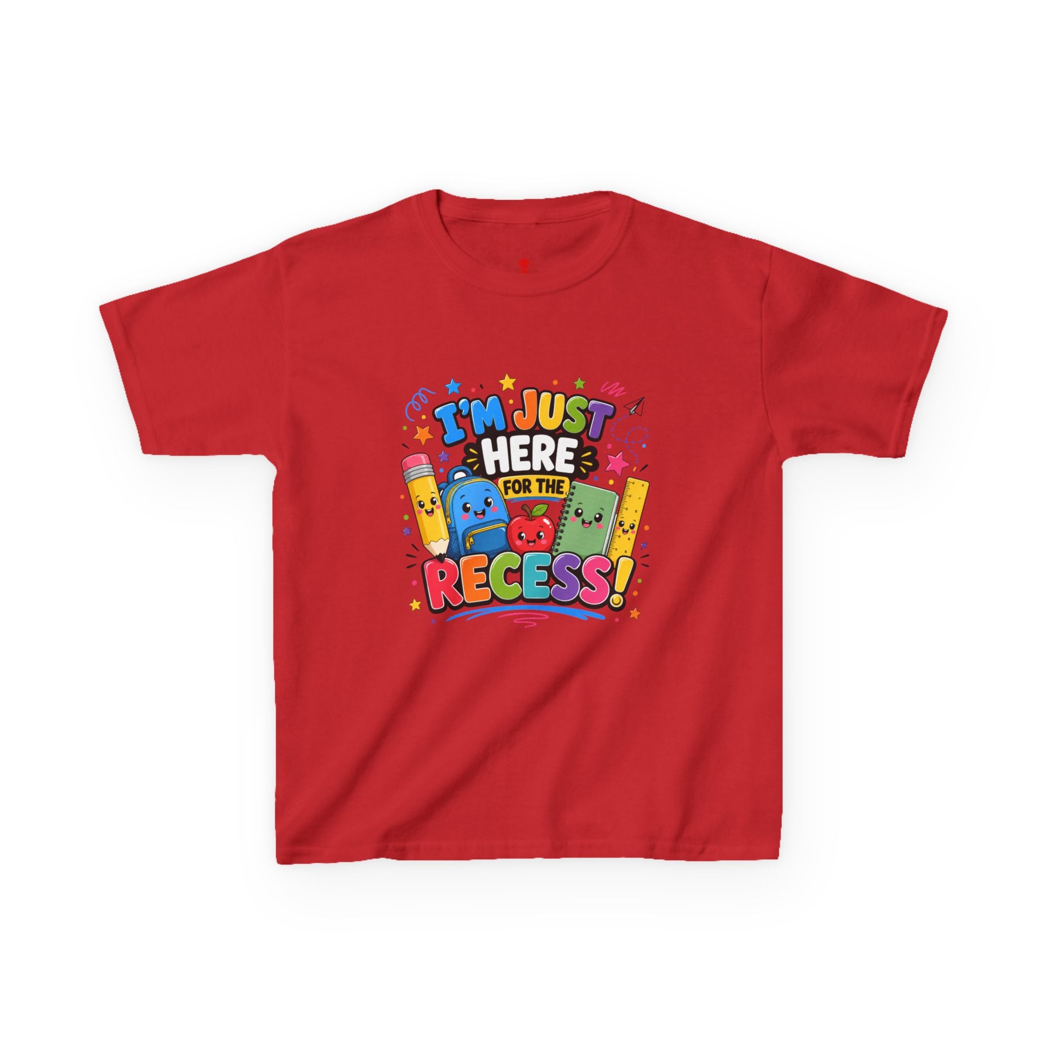 I'm Just Here for Recess Kids T-Shirt | Playful School Graphic Tee