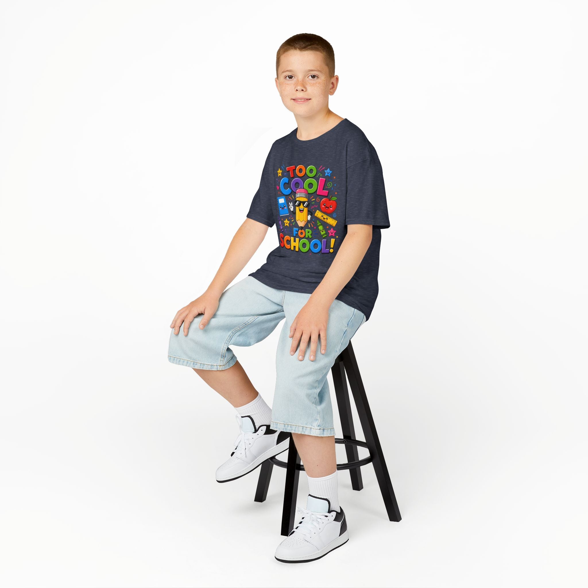 Too Cool For School Kids Tee | Cute Pencil School Supplies Back to School