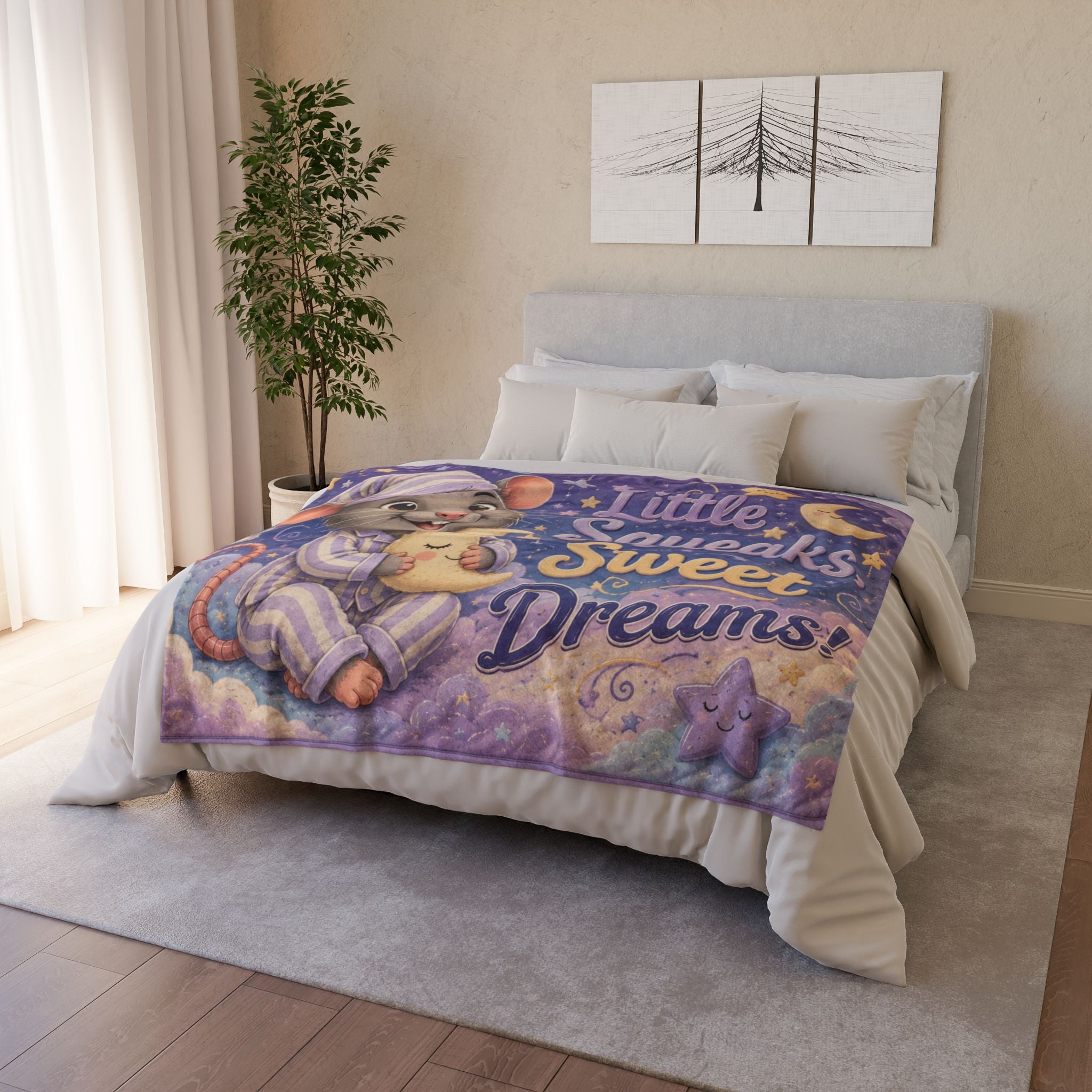Baby Mouse 'Little Squeaks, Sweet Dreams' Plush Blanket