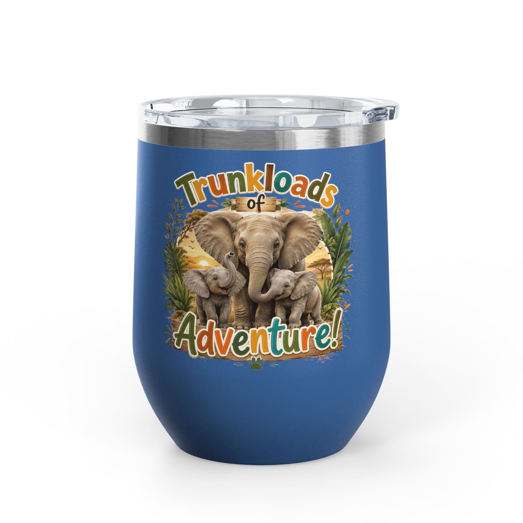 Elephant 'Trunkloads of Adventure' 12oz Tumbler