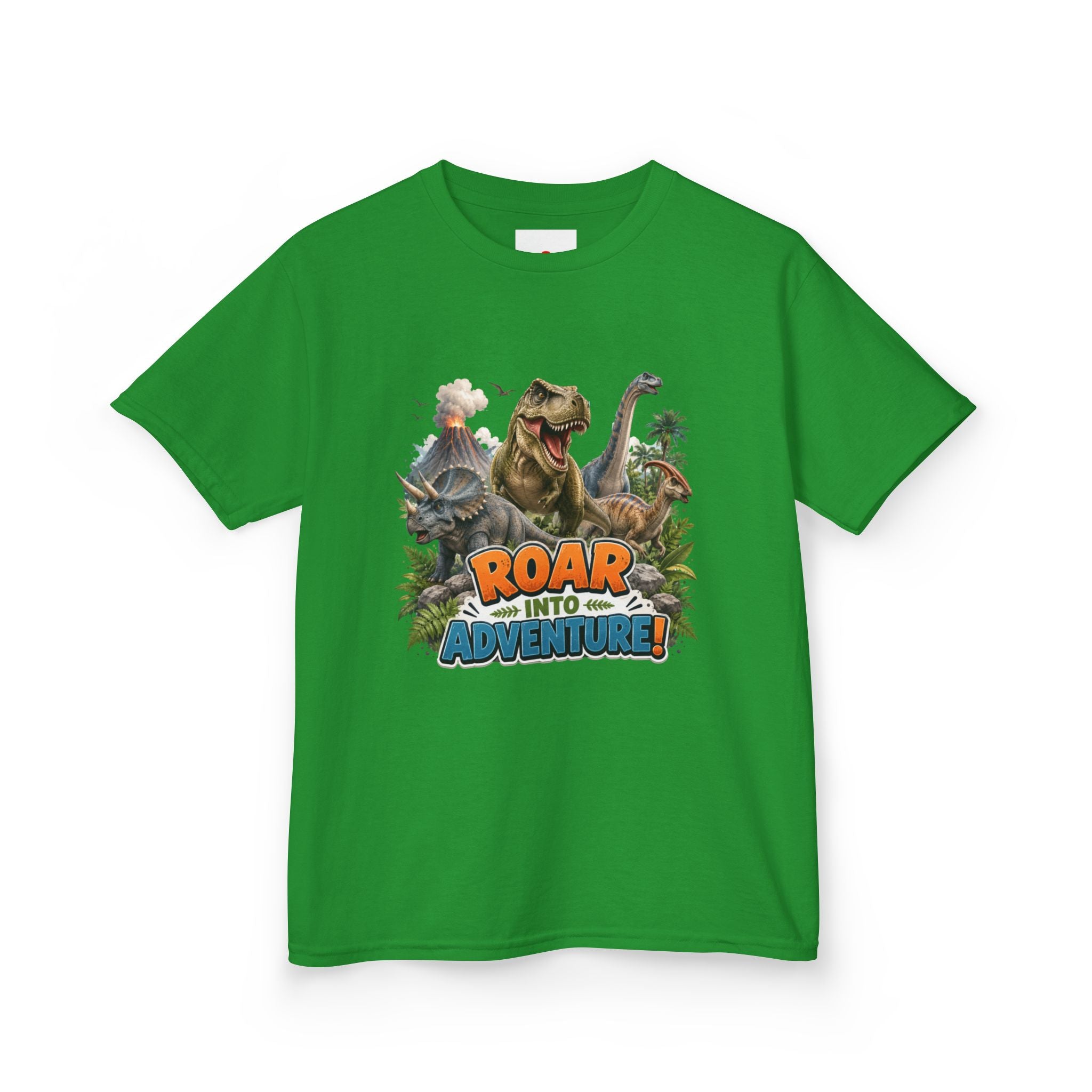 Kids Dinosaur Tee - "Roar Into Adventure" Graphic Shirt for Boys & Girls