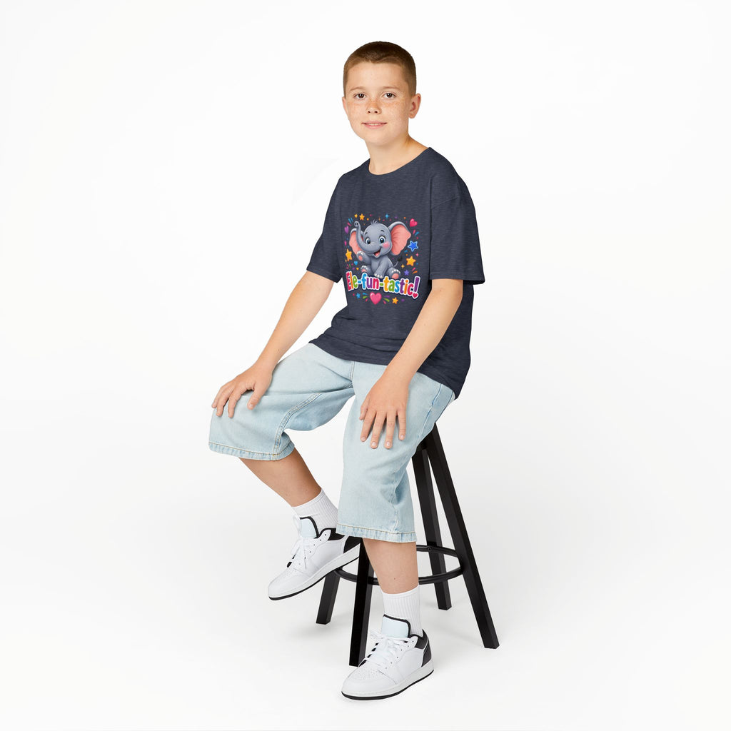 Kids T-Shirt — "Ele-fun-tastic!" Cute Elephant Graphic Tee for Toddlers, Birthday & Playtime