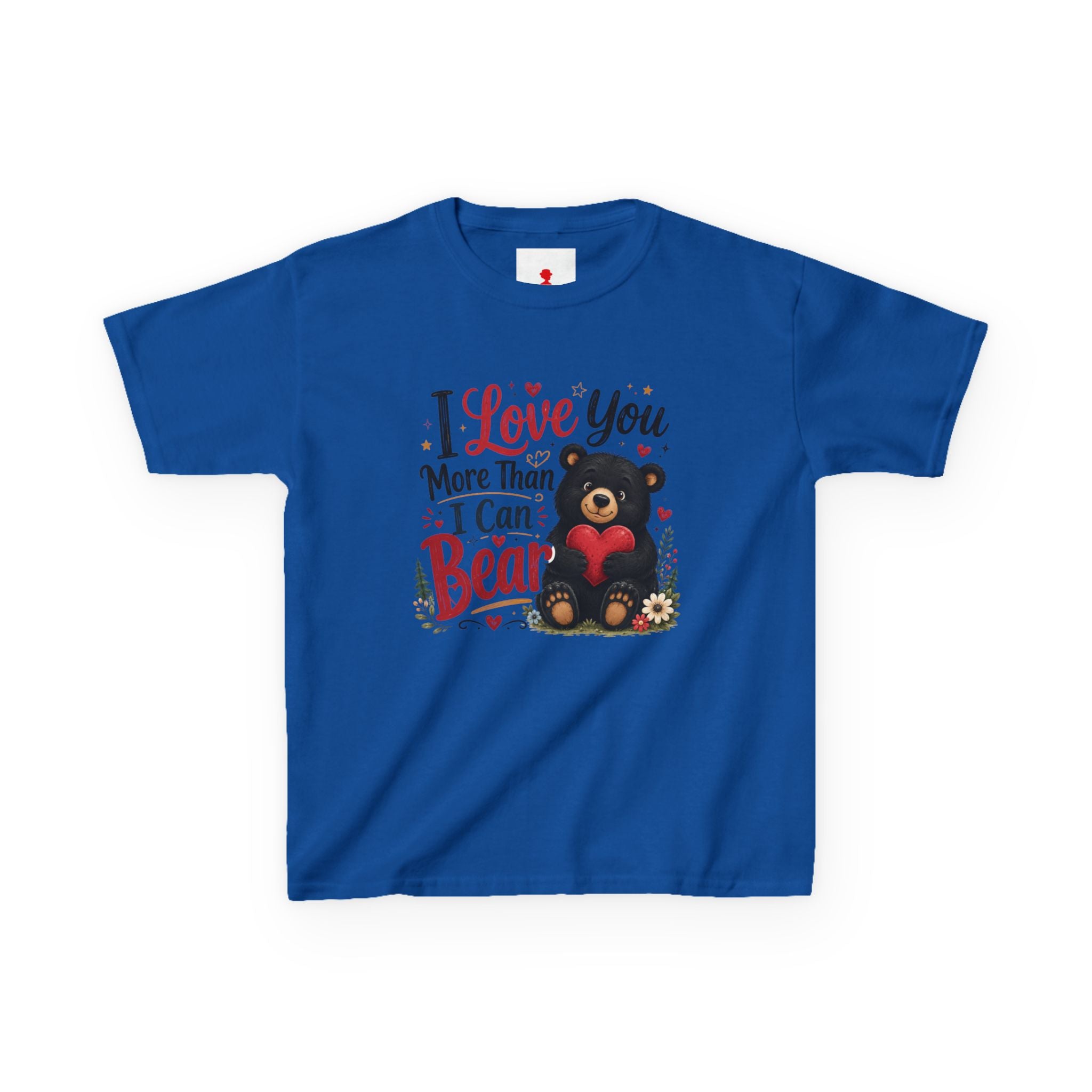 Kids T-Shirt - "I Love You More Than I Can Bear" Cute Bear Valentine Tee