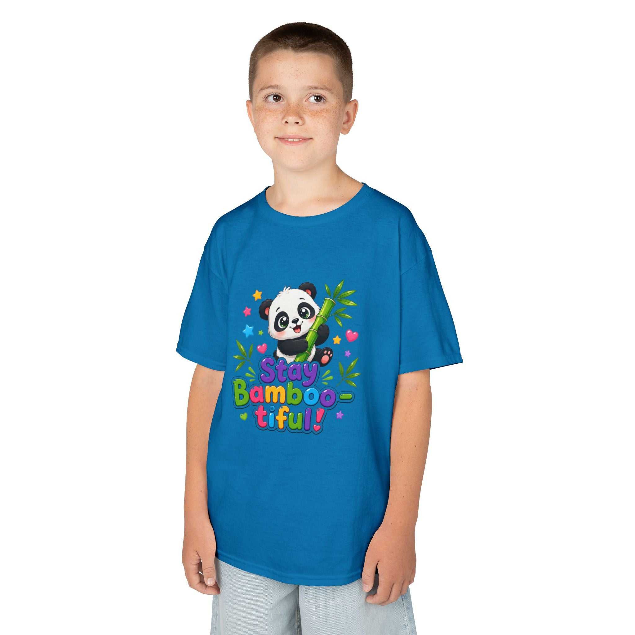 Kids Panda 'Stay Bambootiful!' T-Shirt — Cute Bamboo Forest Tee for Boys & Girls