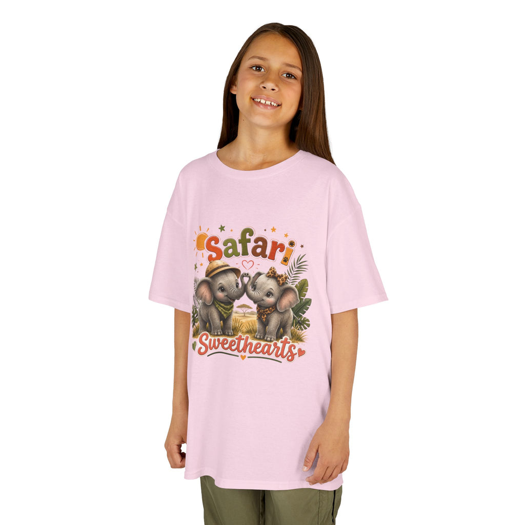 Kids Safari Sweethearts Tee — Cute Elephant Jungle Graphic T-Shirt