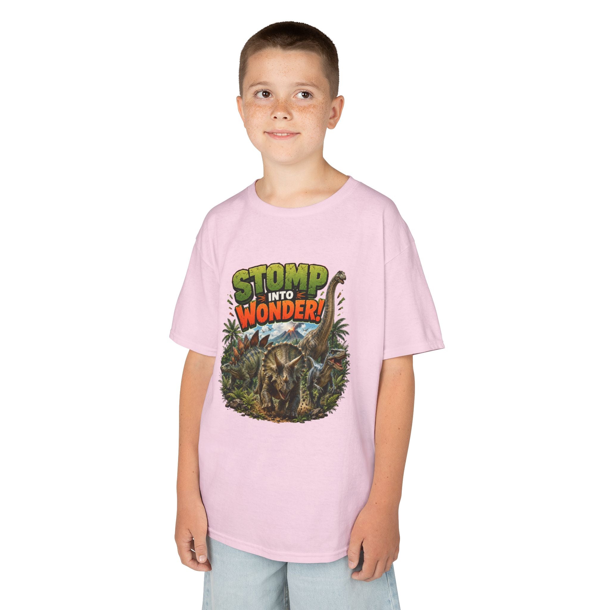 Kids T-Shirt - "Stomp Into Wonder" Dinosaur Graphic Tee