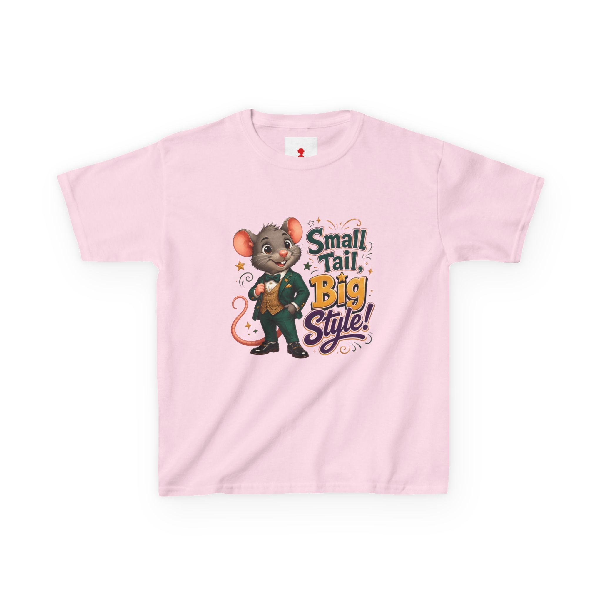 Kids T-Shirt — “Small Tail, Big Style!” Cartoon Mouse Graphic Tee