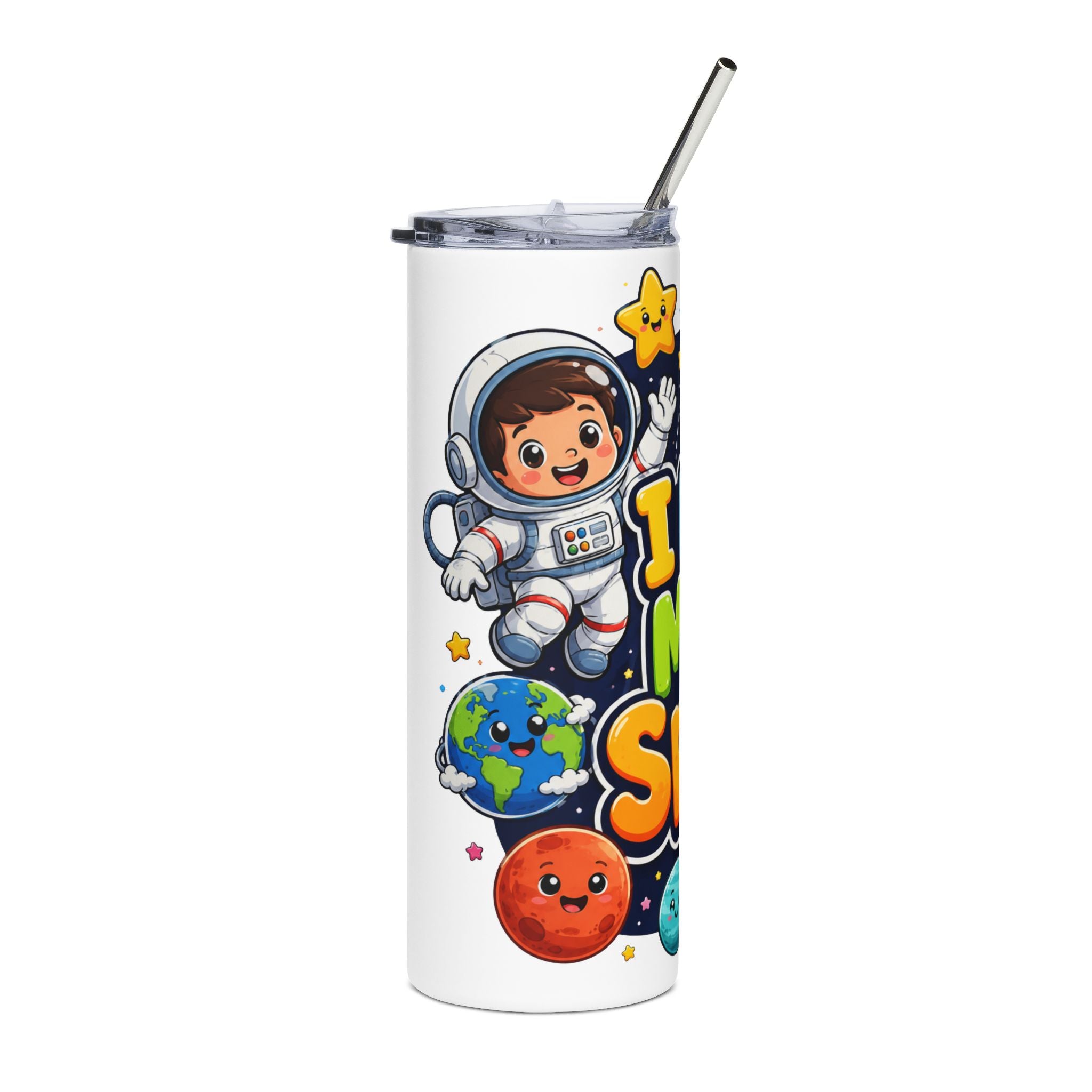 I Need More Space 20oz Stainless Tumbler — Cute Astronaut Space Travel Design