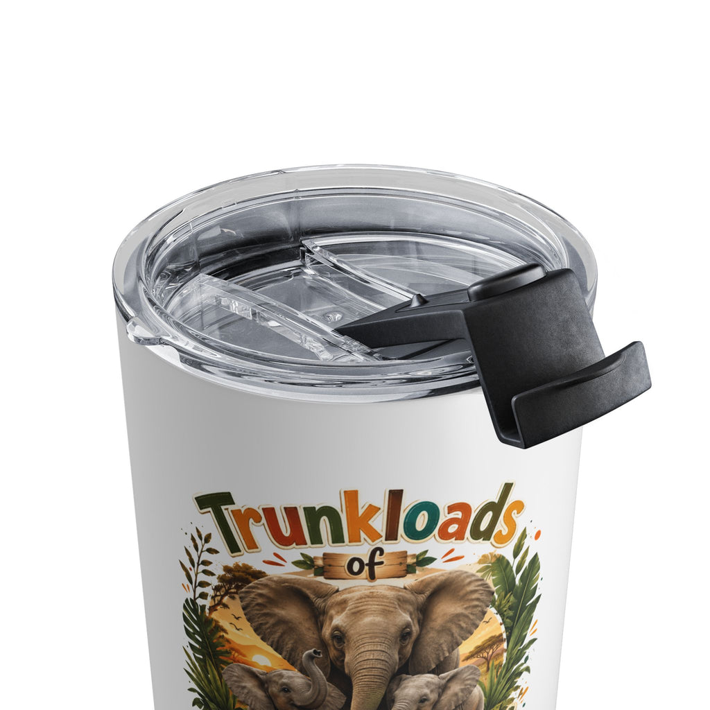 10oz Adventure Tumbler — "Trunkloads of Adventure" Elephant Travel Cup