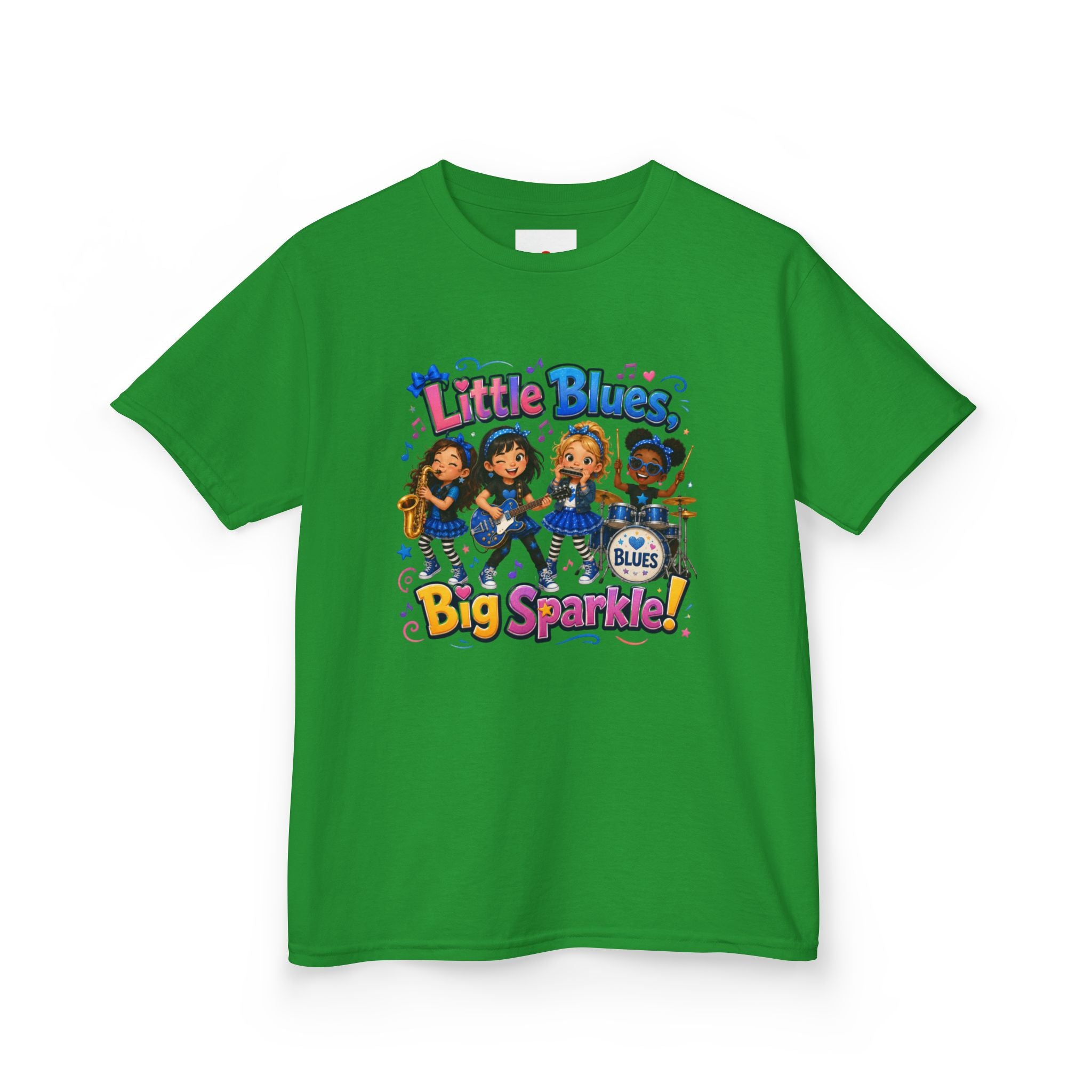 Kids Tee — "Little Blues Big Sparkle" Band Graphic