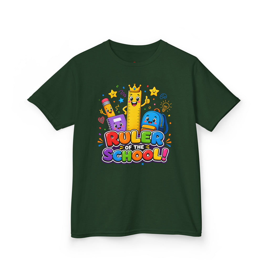Ruler of the School kids T-Shirt | Cute School Supplies Graphic