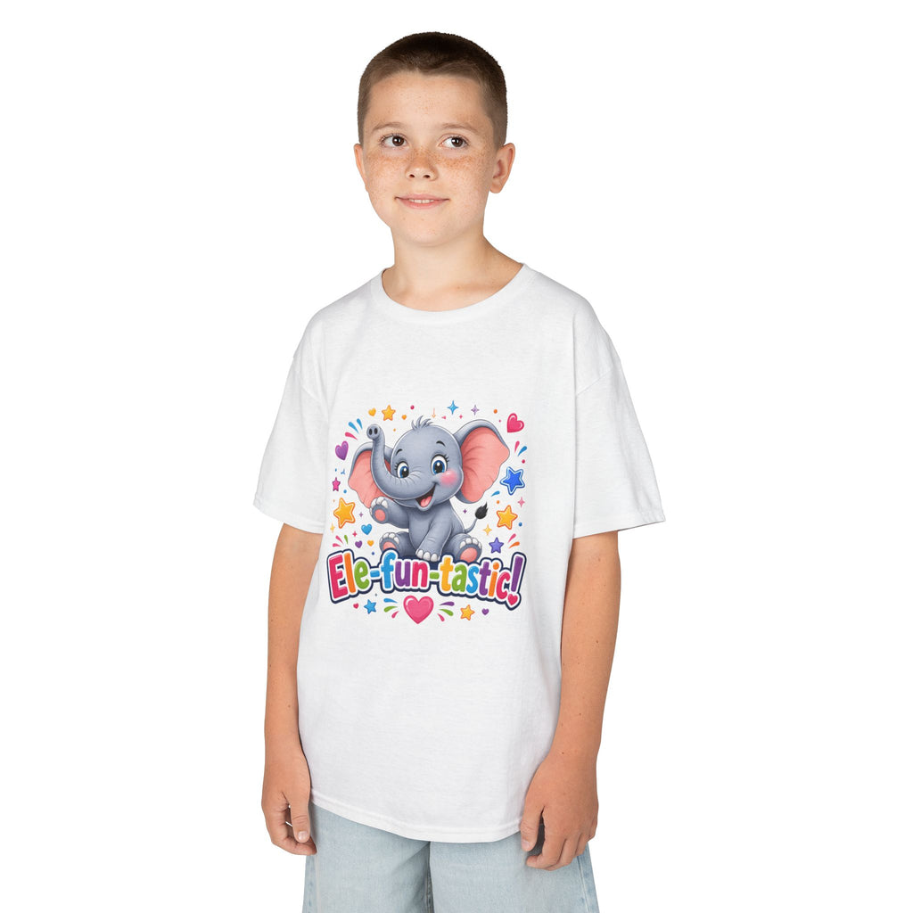 Kids T-Shirt — "Ele-fun-tastic!" Cute Elephant Graphic Tee for Toddlers, Birthday & Playtime