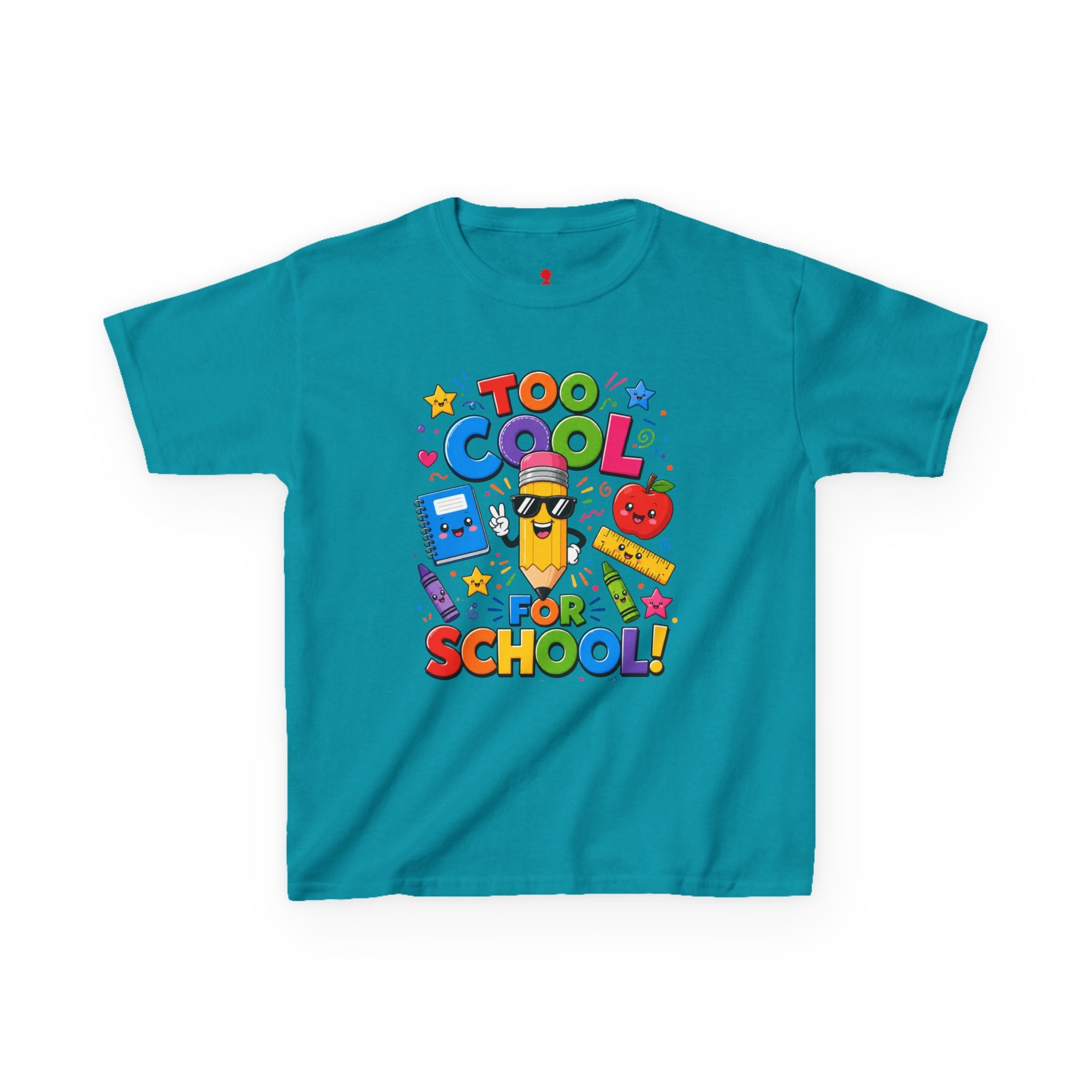 Too Cool For School Kids Tee | Cute Pencil School Supplies Back to School