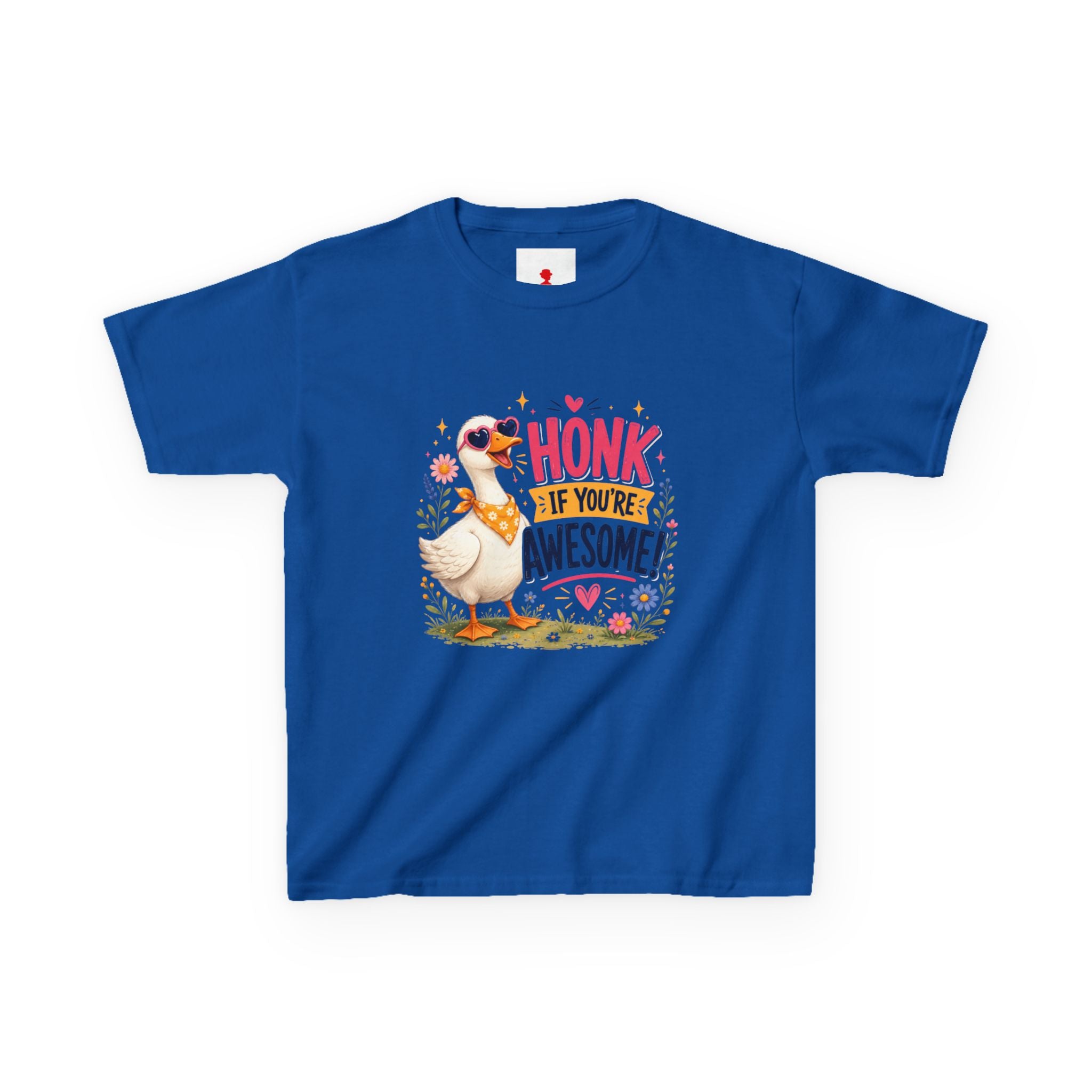Kids Tee — "Honk If You're Awesome!" Cute Goose Graphic Shirt