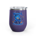 12oz Tumbler — "Tiny Blues Big Dreams" Cute Blue Bear Music Design