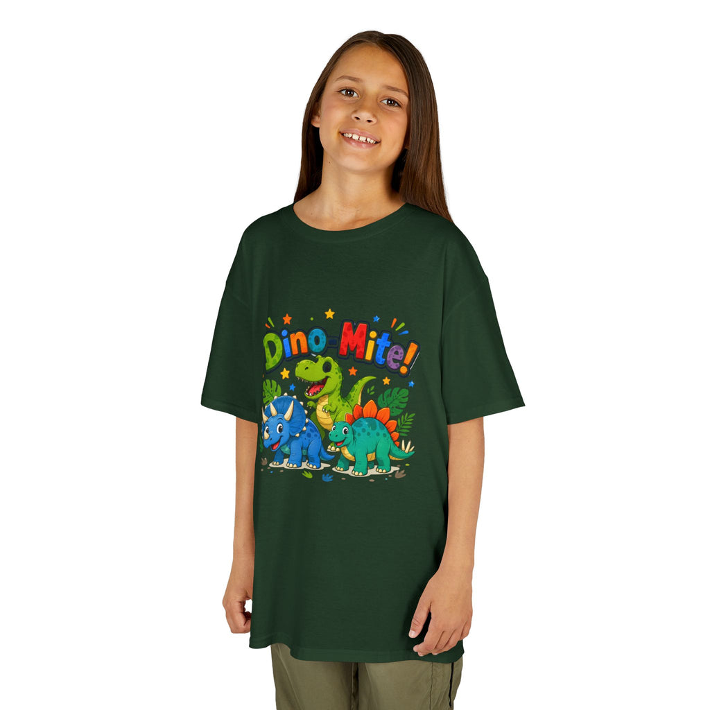 Kids T-Shirt - "Dino-Mite!" Colorful Dino Crew Tee for Toddlers & Kids