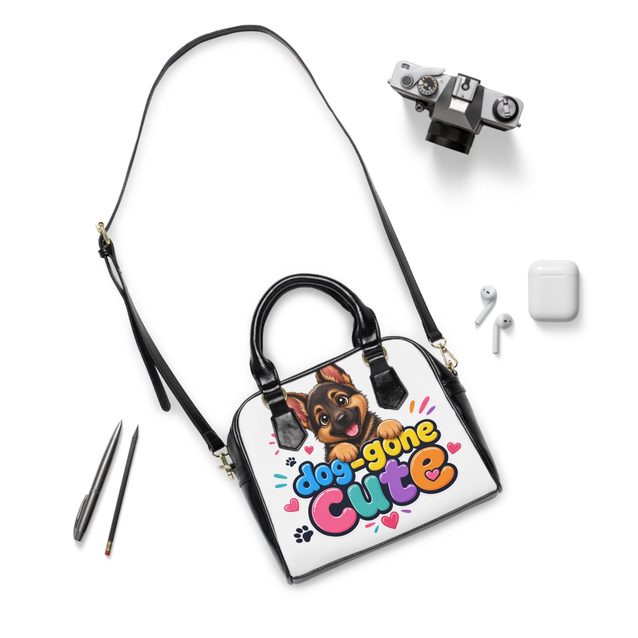Dog-Gone Cute Shoulder Handbag — Adorable German Shepherd Puppy Purse