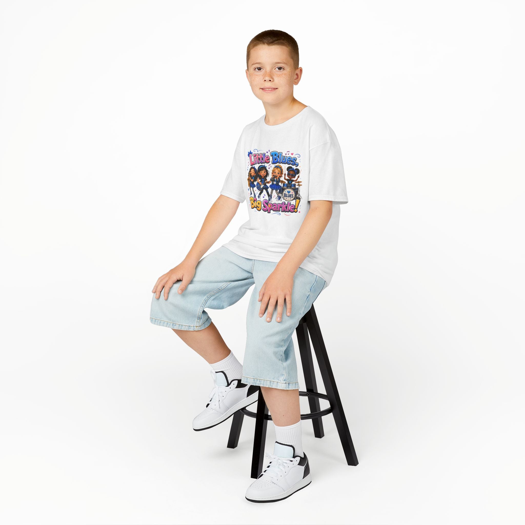 Kids Tee — "Little Blues Big Sparkle" Band Graphic