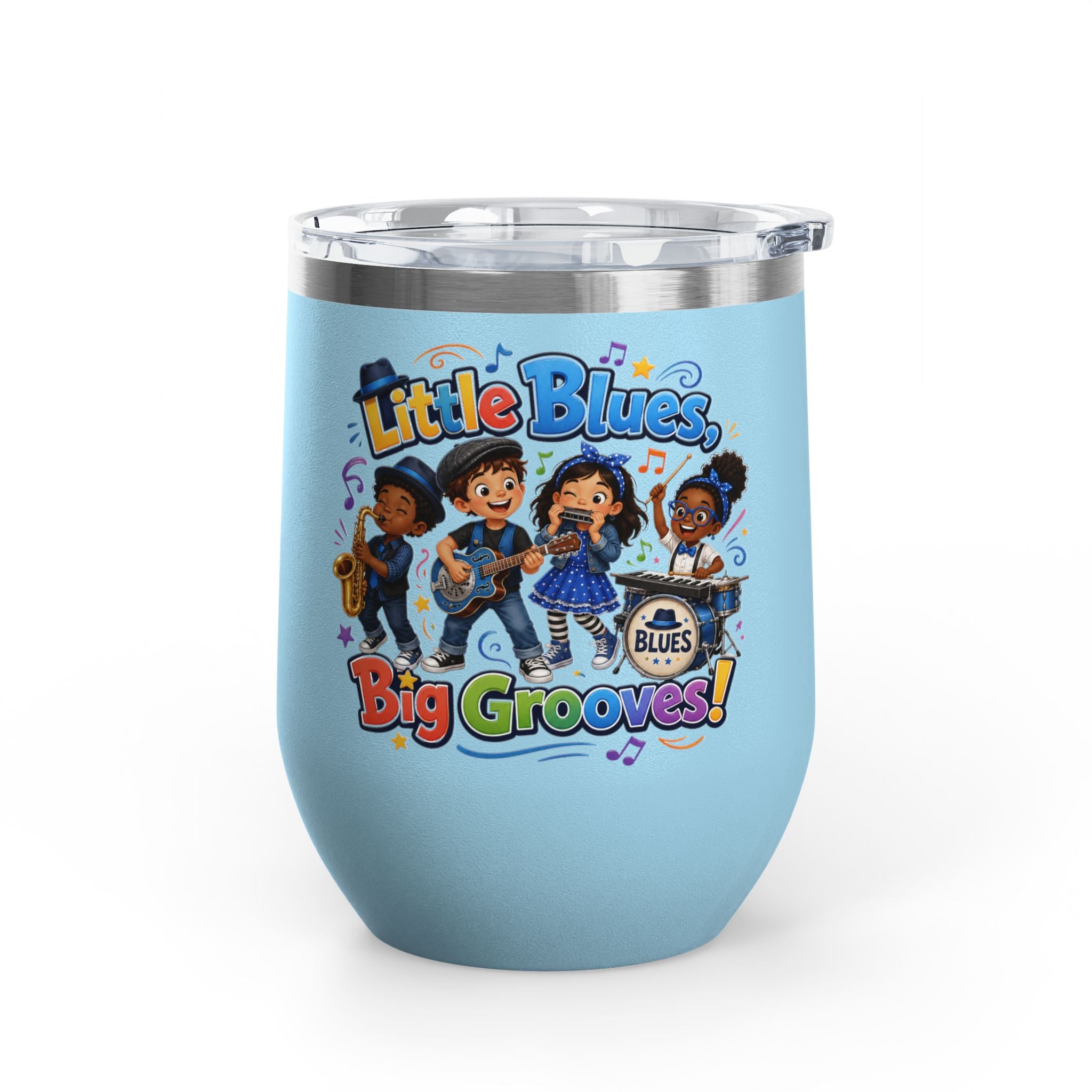 "Little Blues, Big Grooves!" Kids Band Insulated 12oz