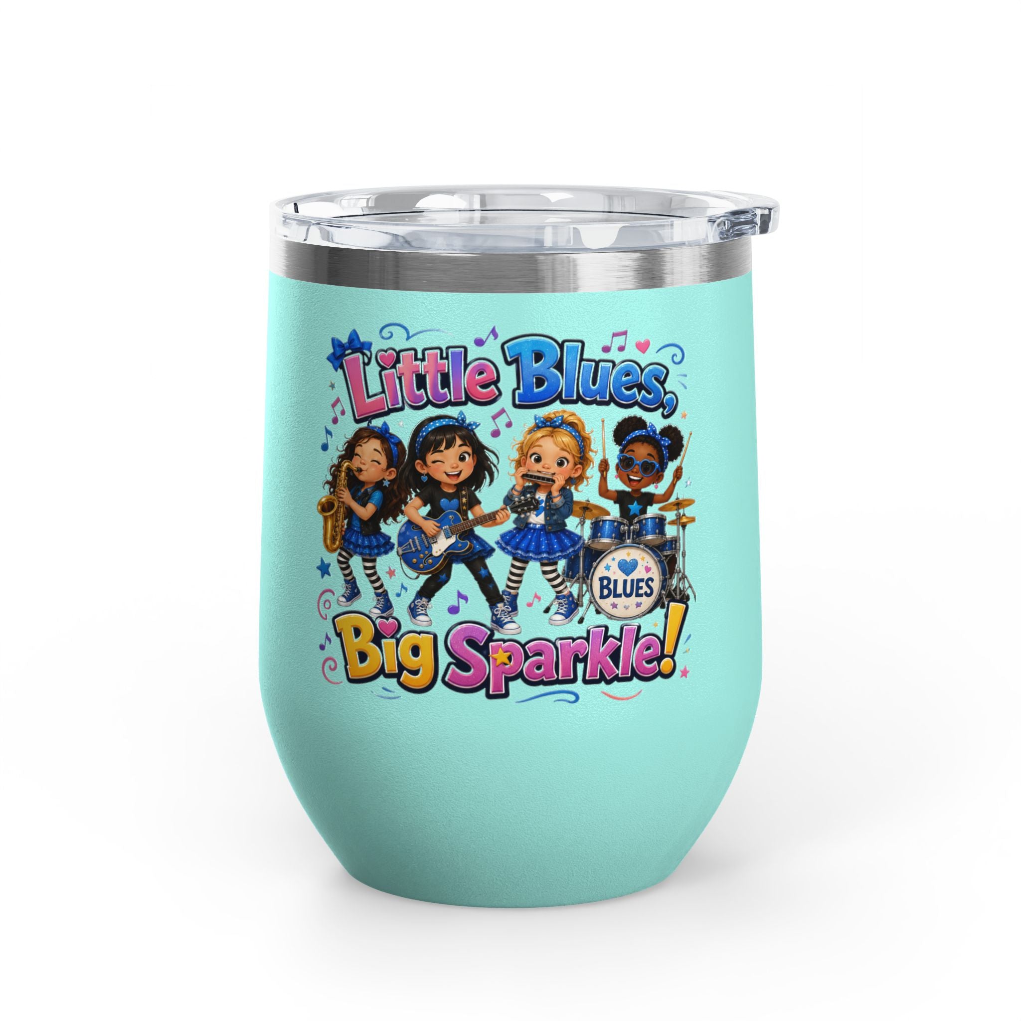 "Little Blues Big Sparkle" Insulated 12oz Travel Cup