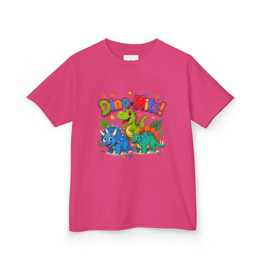 Kids T-Shirt - "Dino-Mite!" Colorful Dino Crew Tee for Toddlers & Kids
