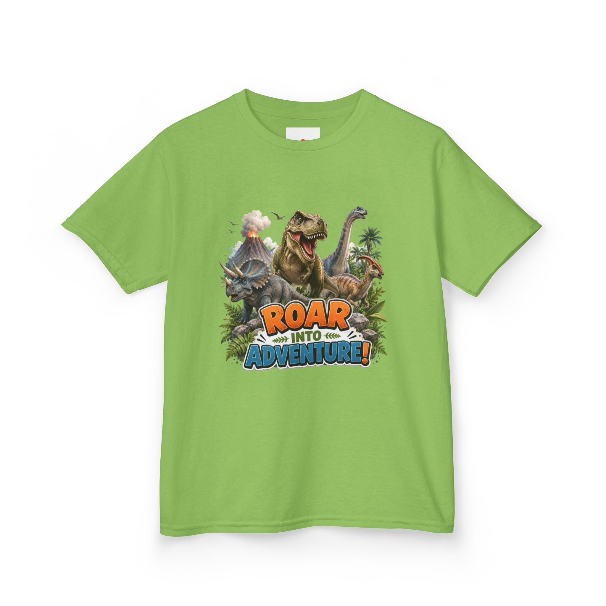 Kids Dinosaur Tee - "Roar Into Adventure" Graphic Shirt for Boys & Girls