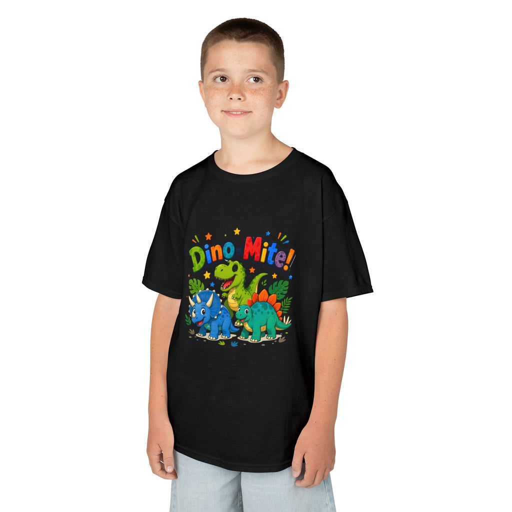 Kids T-Shirt - "Dino-Mite!" Colorful Dino Crew Tee for Toddlers & Kids