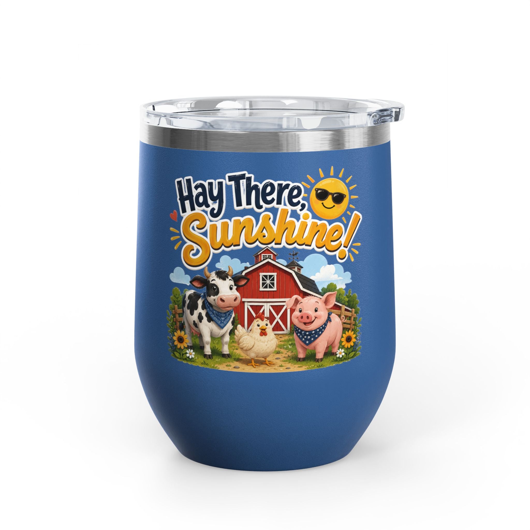 "Hay There, Sunshine!" Farm Animal 12oz Insulated Cup