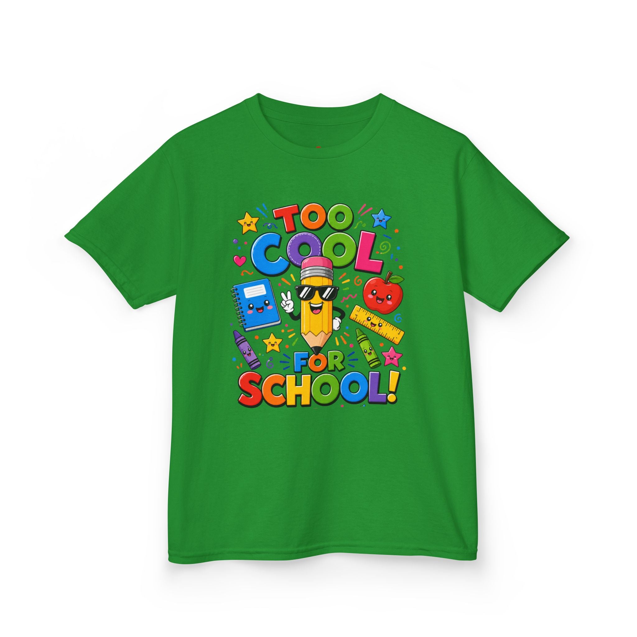 Too Cool For School Kids Tee | Cute Pencil School Supplies Back to School