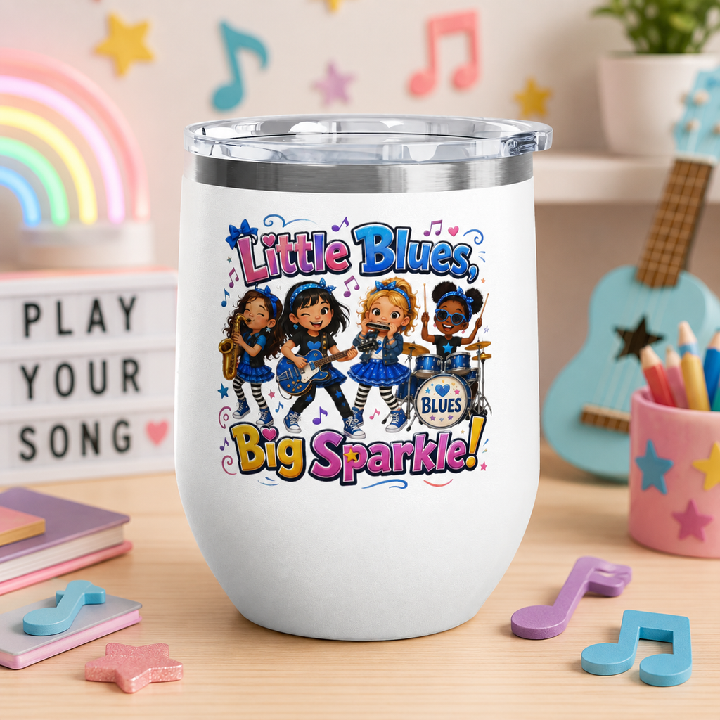 "Little Blues Big Sparkle" Insulated 12oz Travel Cup