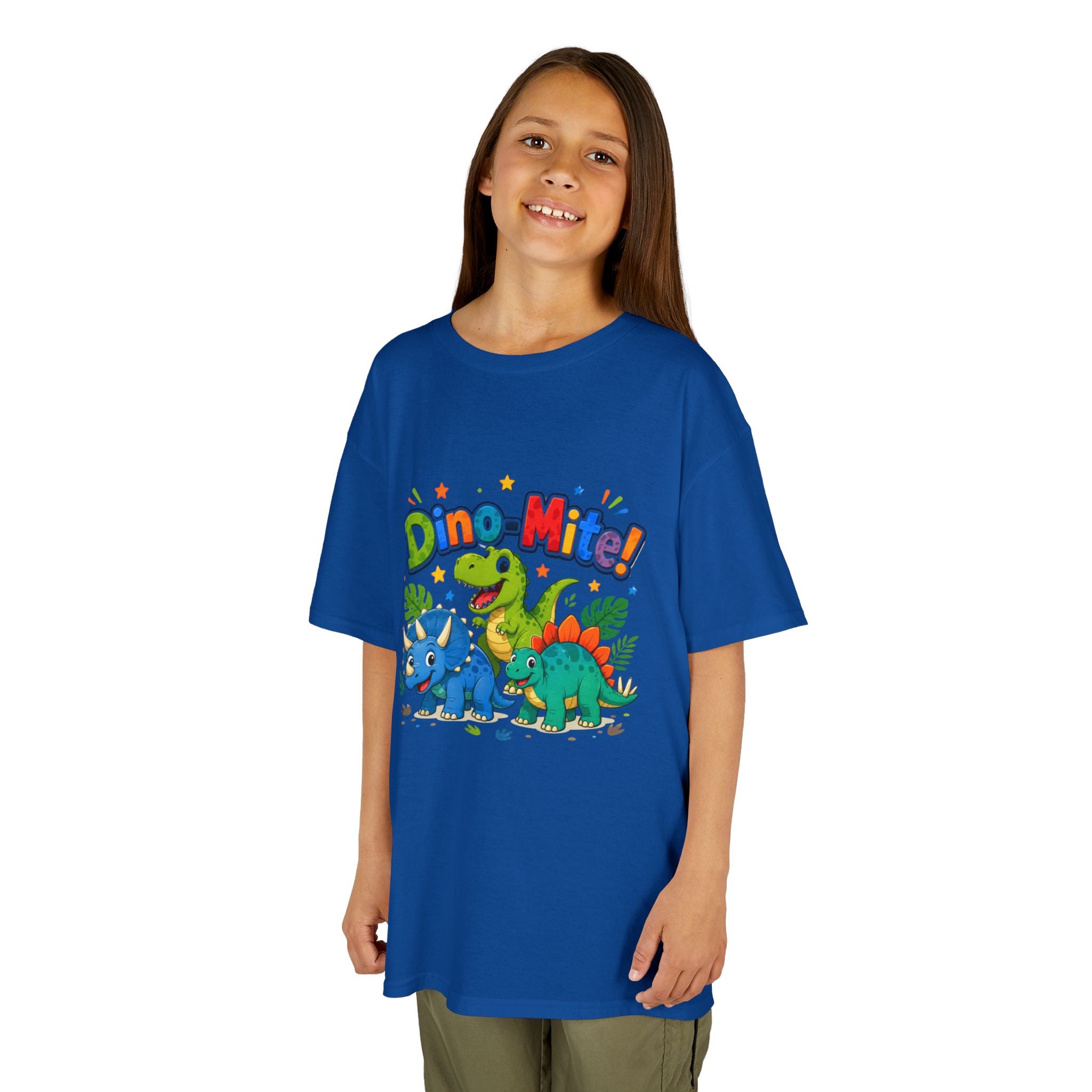 Kids T-Shirt - "Dino-Mite!" Colorful Dino Crew Tee for Toddlers & Kids