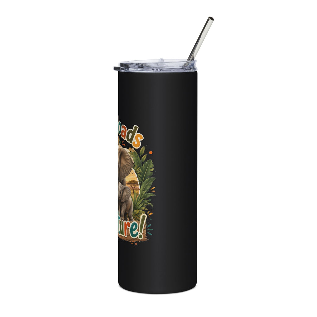 20oz Stainless Steel Tumbler — "Trunkloads of Adventure" Elephant Travel Cup