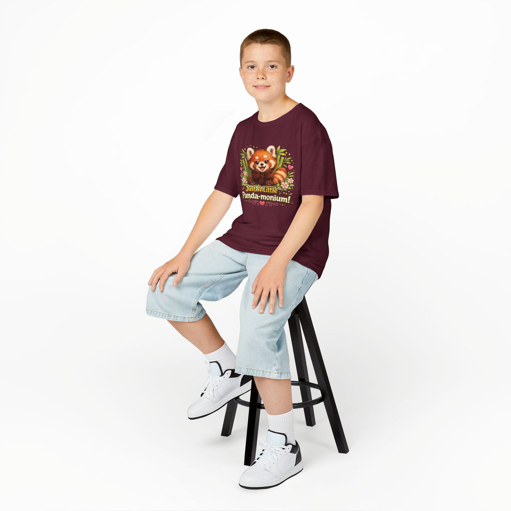 Red Panda Illustration Kids T-Shirt | "Just A Little Panda-monium"