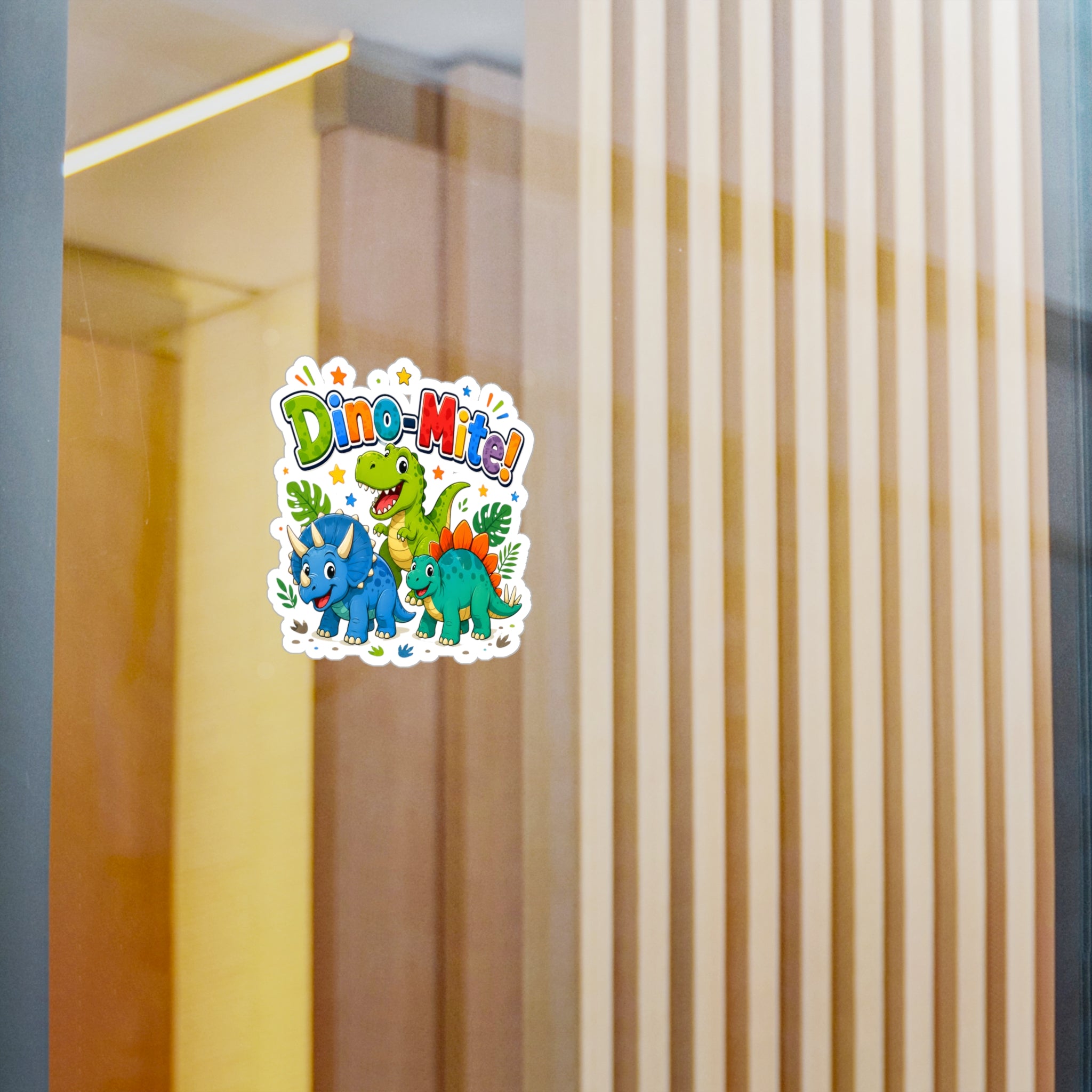 Dino-Mite! Kids' Dinosaur Kiss-Cut Vinyl Sticker