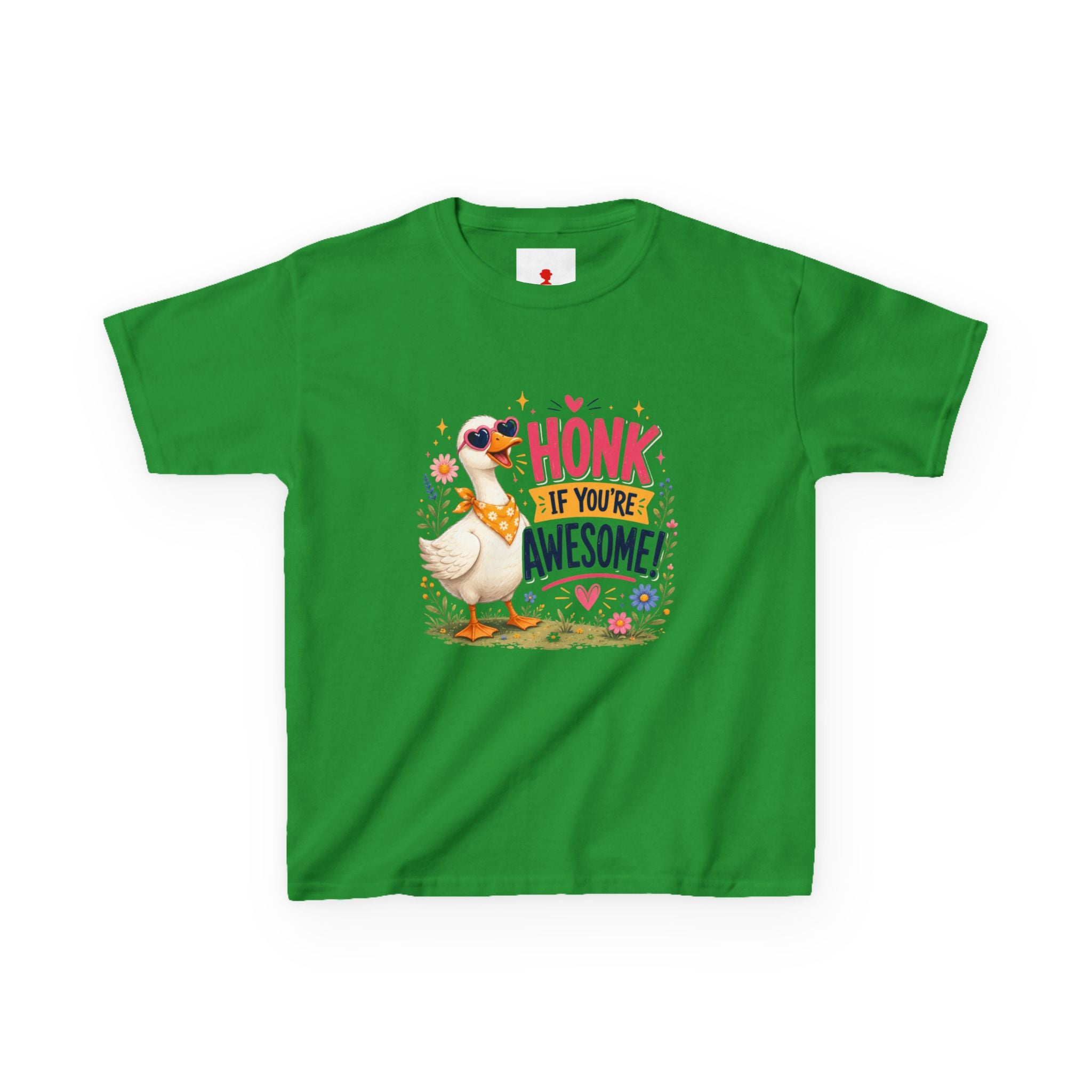 Kids Tee — "Honk If You're Awesome!" Cute Goose Graphic Shirt