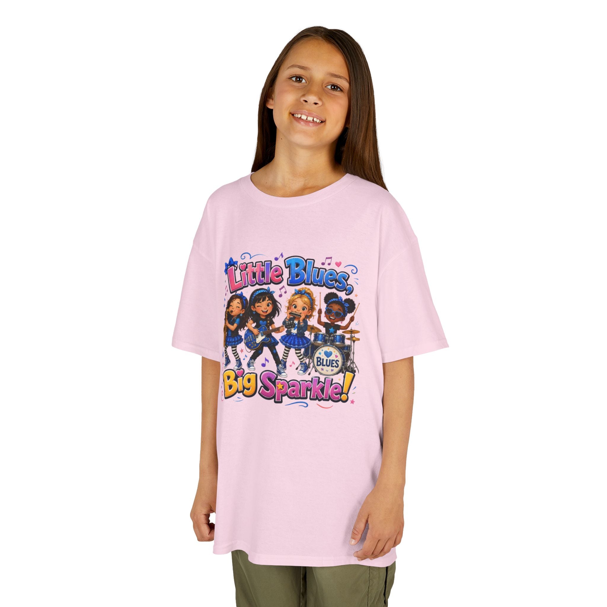 Kids Tee — "Little Blues Big Sparkle" Band Graphic