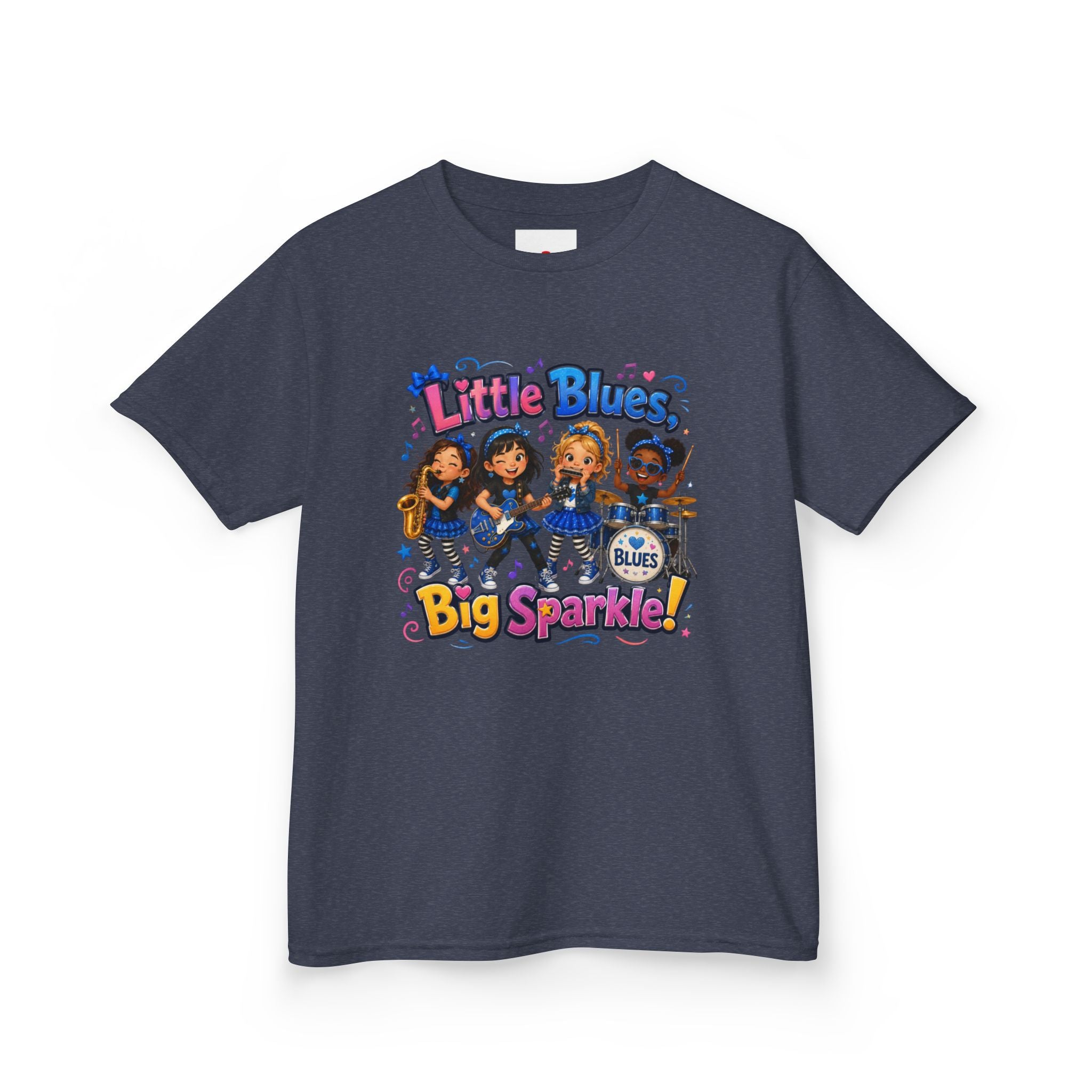 Kids Tee — "Little Blues Big Sparkle" Band Graphic