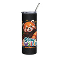 Stay Pawsitive Red Panda Tumbler | 20oz Stainless Steel Skinny Tumbler