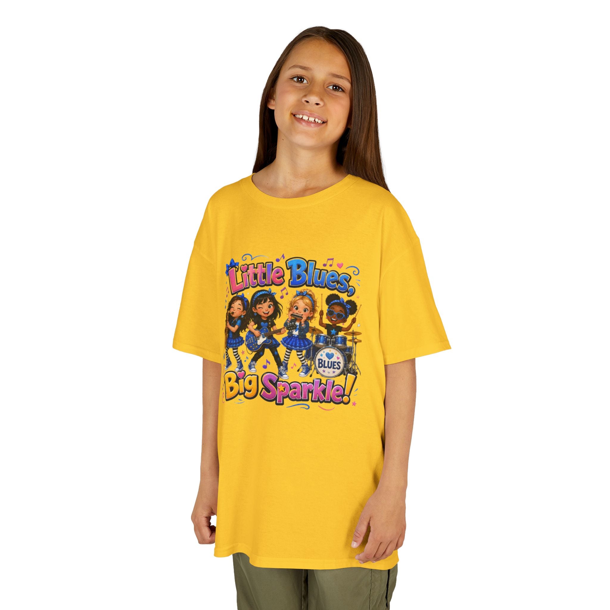Kids Tee — "Little Blues Big Sparkle" Band Graphic