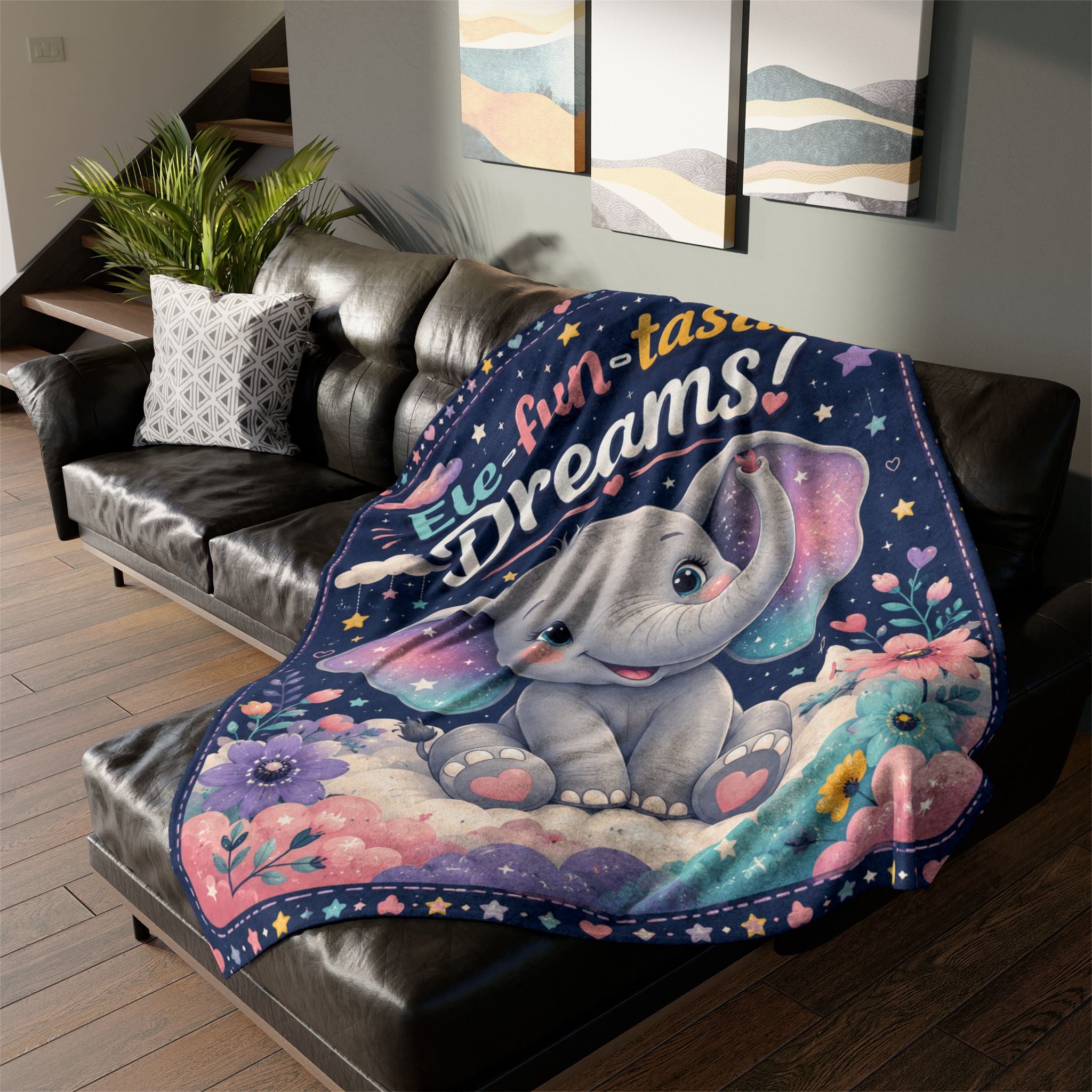 Ele-fun-tastic Dreams! Baby Elephant Plush Blanket