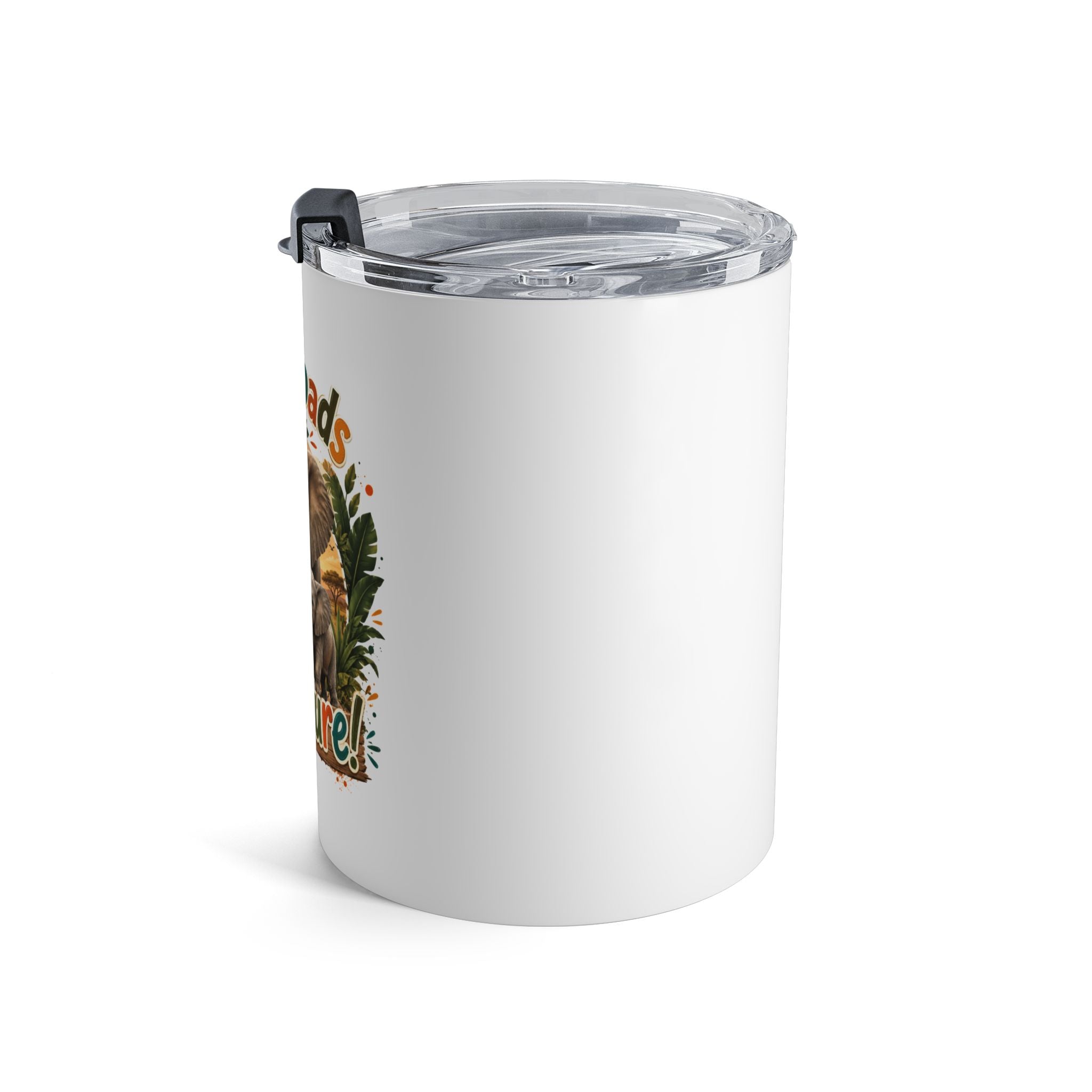 10oz Adventure Tumbler — "Trunkloads of Adventure" Elephant Travel Cup