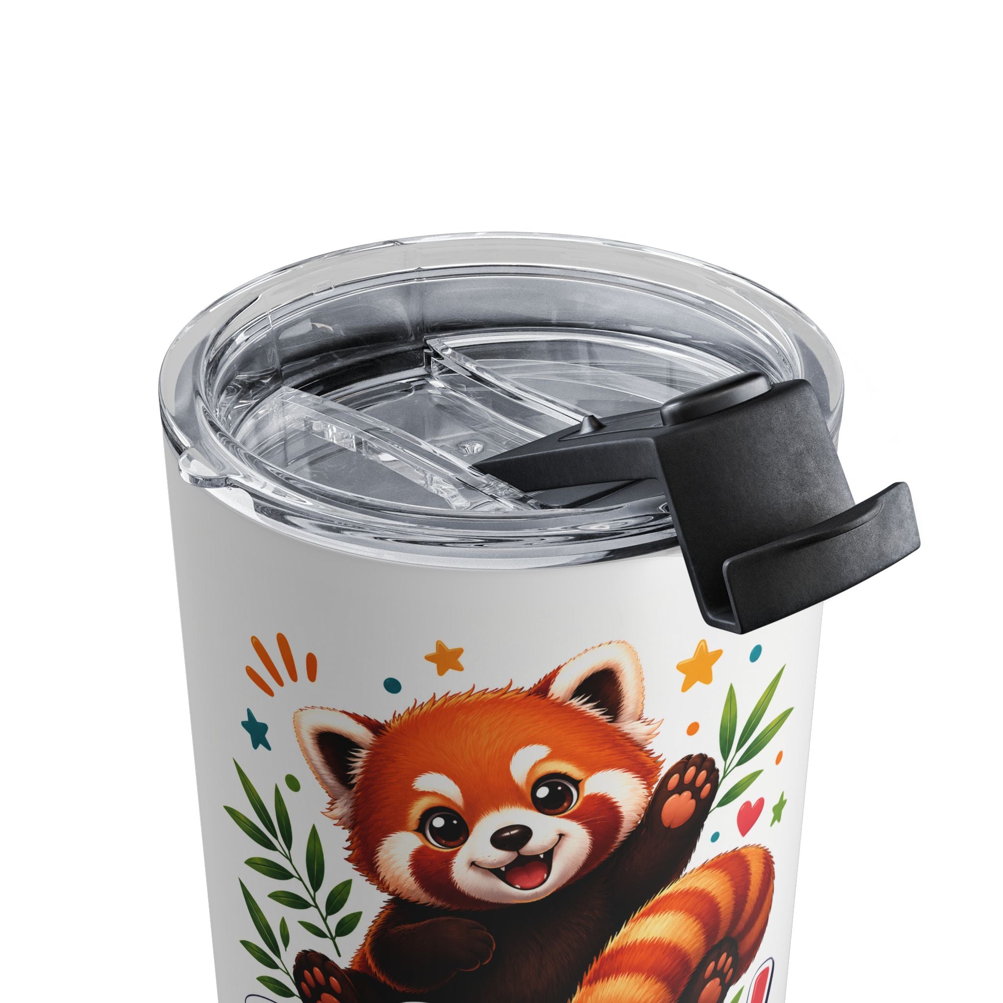 Stay Pawsitive Red Panda Tumbler 10oz | Cute Animal Drinkware