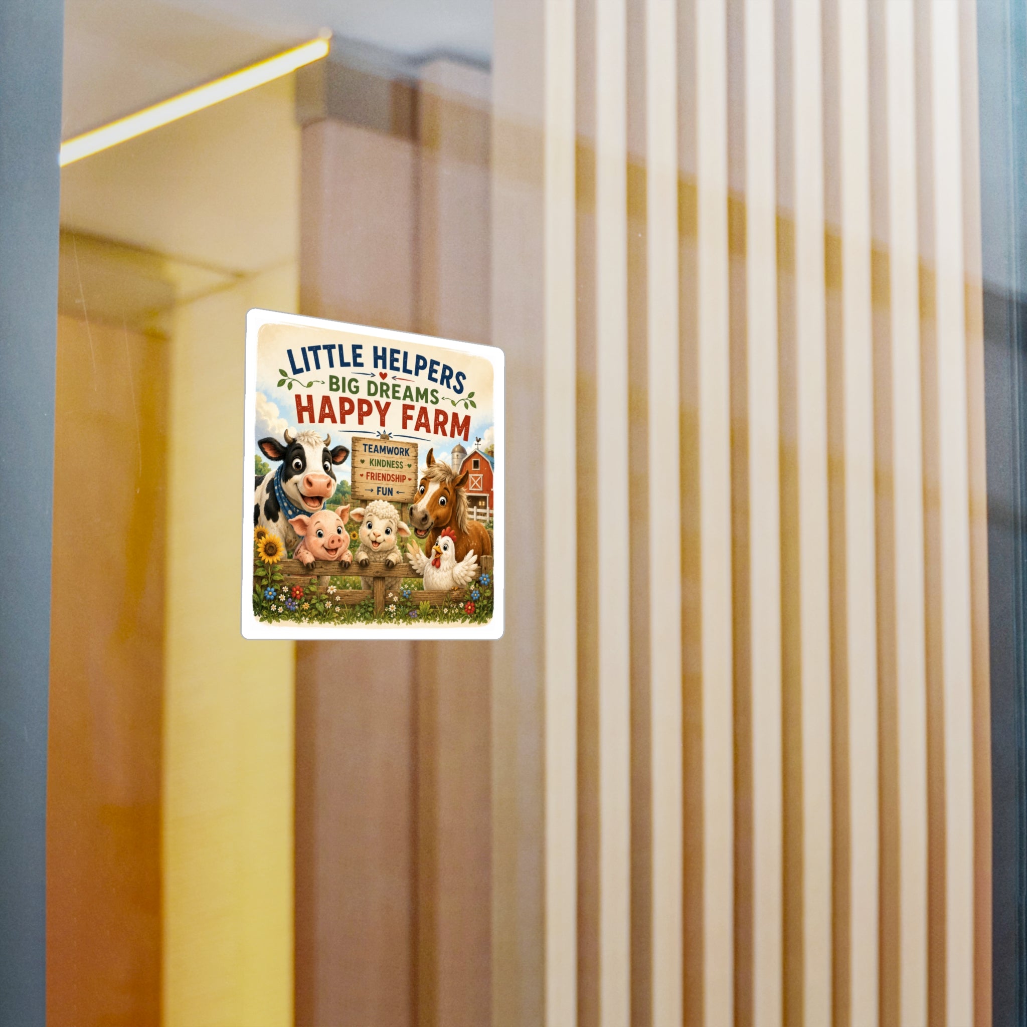 Happy Farm 'Little Helpers, Big Dreams' Vinyl Sticker