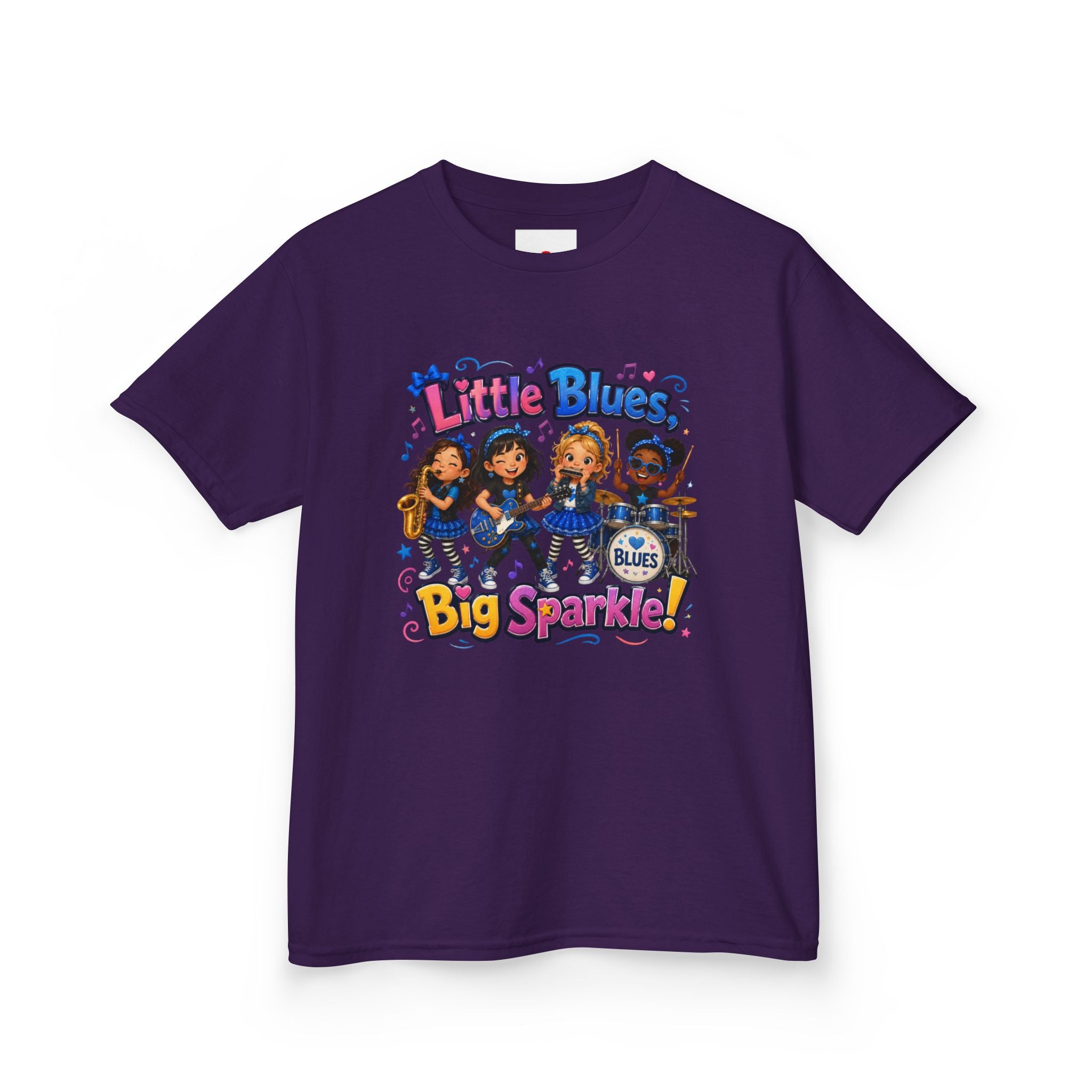 Kids Tee — "Little Blues Big Sparkle" Band Graphic